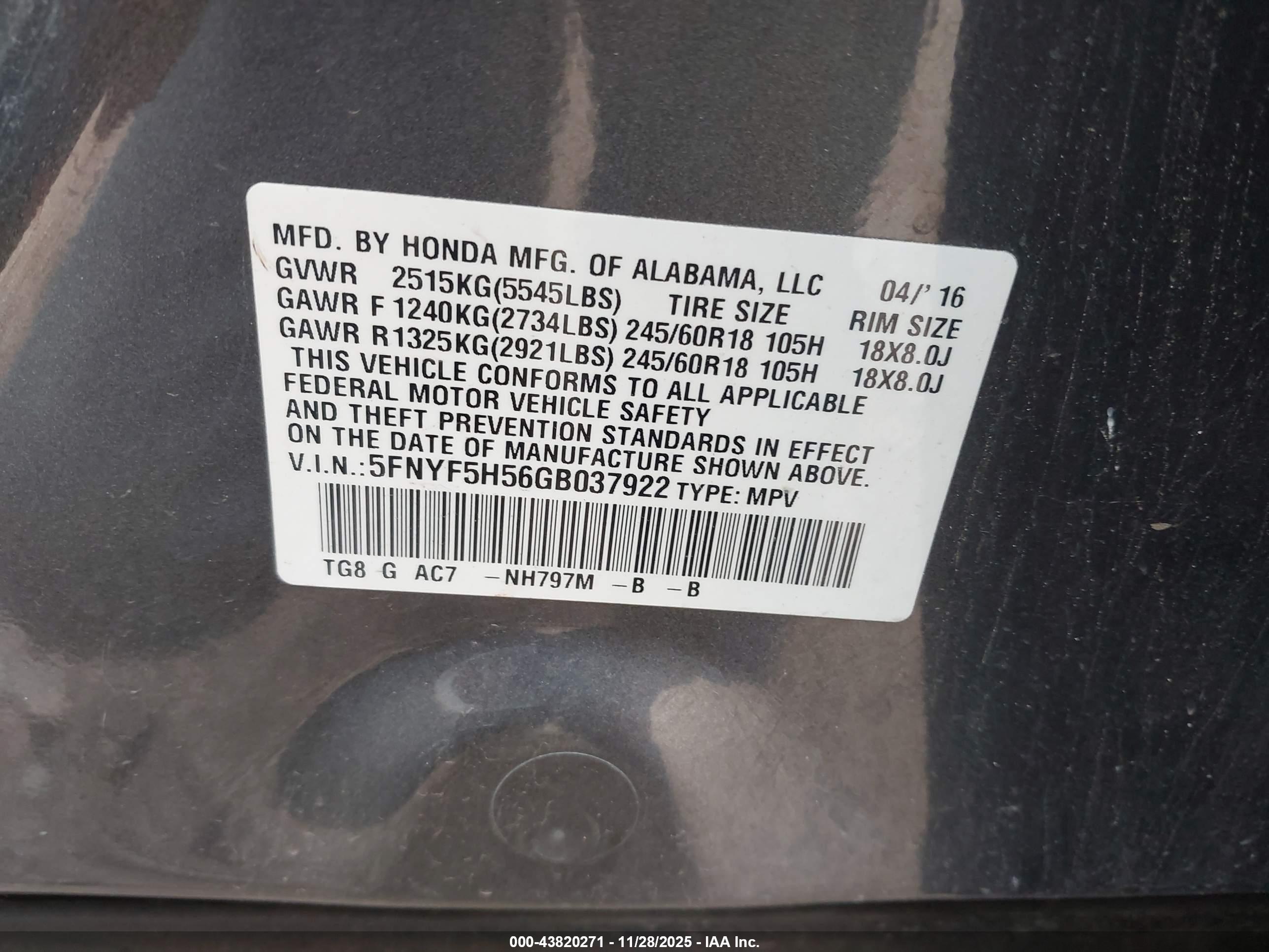 HONDA PILOT image 9
