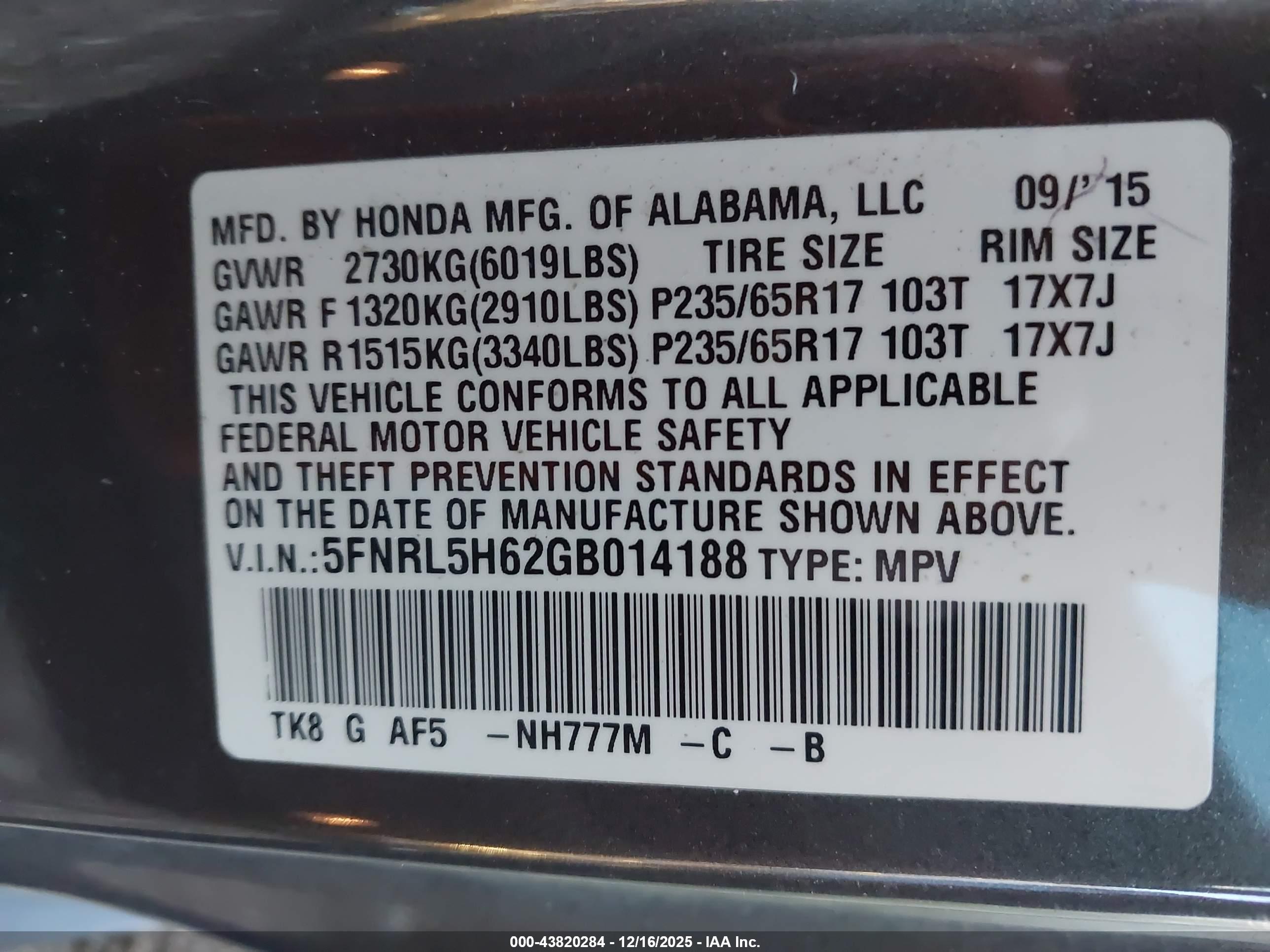 HONDA ODYSSEY image 9