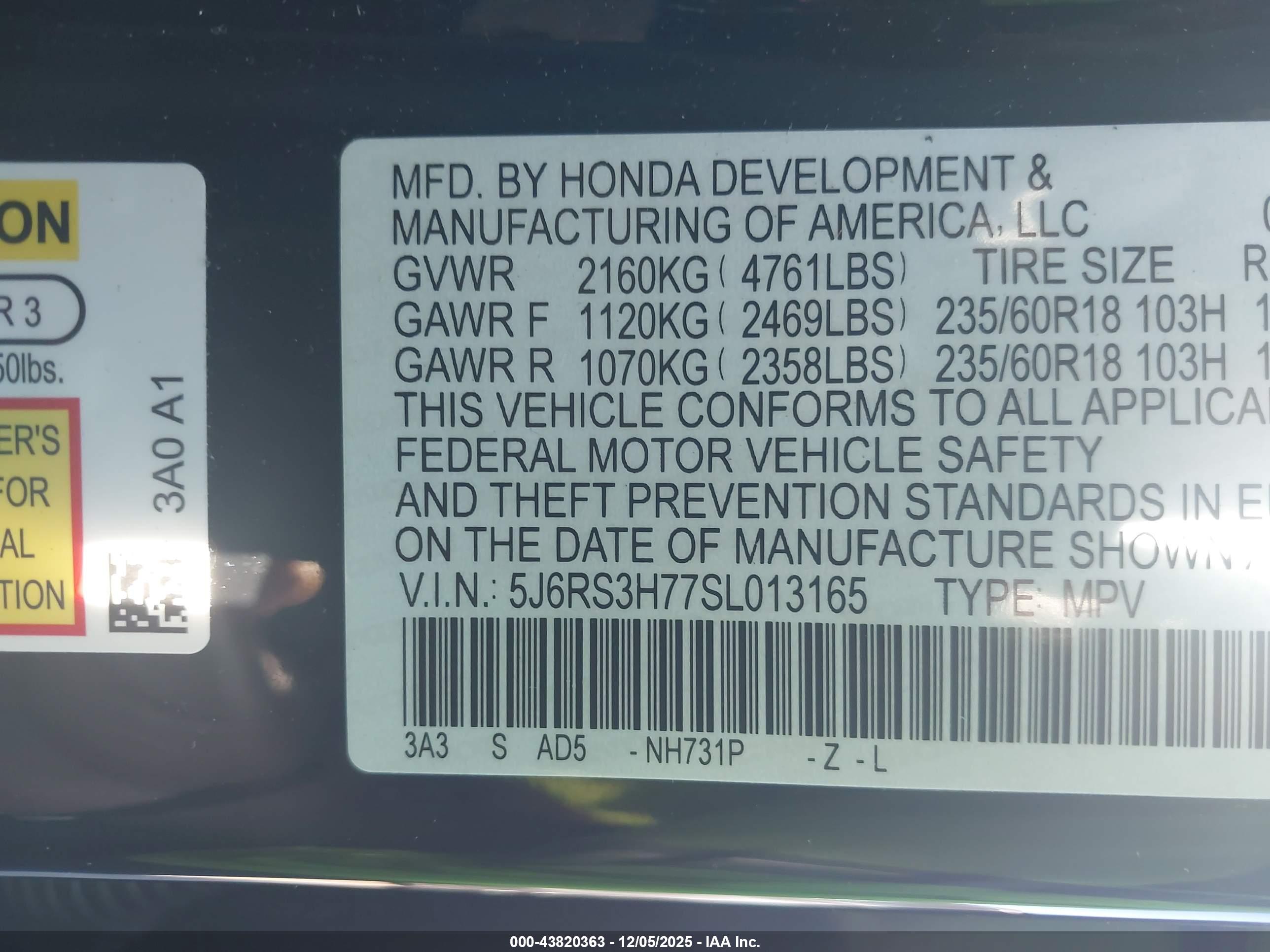 HONDA CR-V image 9