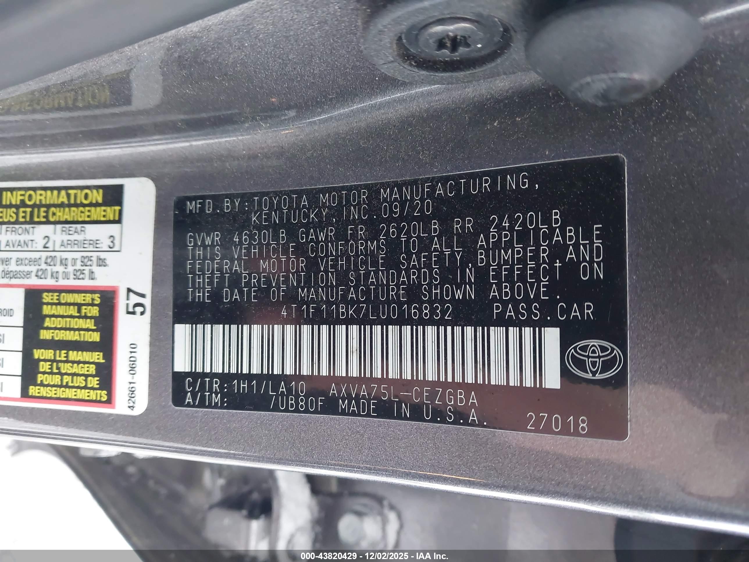 TOYOTA CAMRY image 9