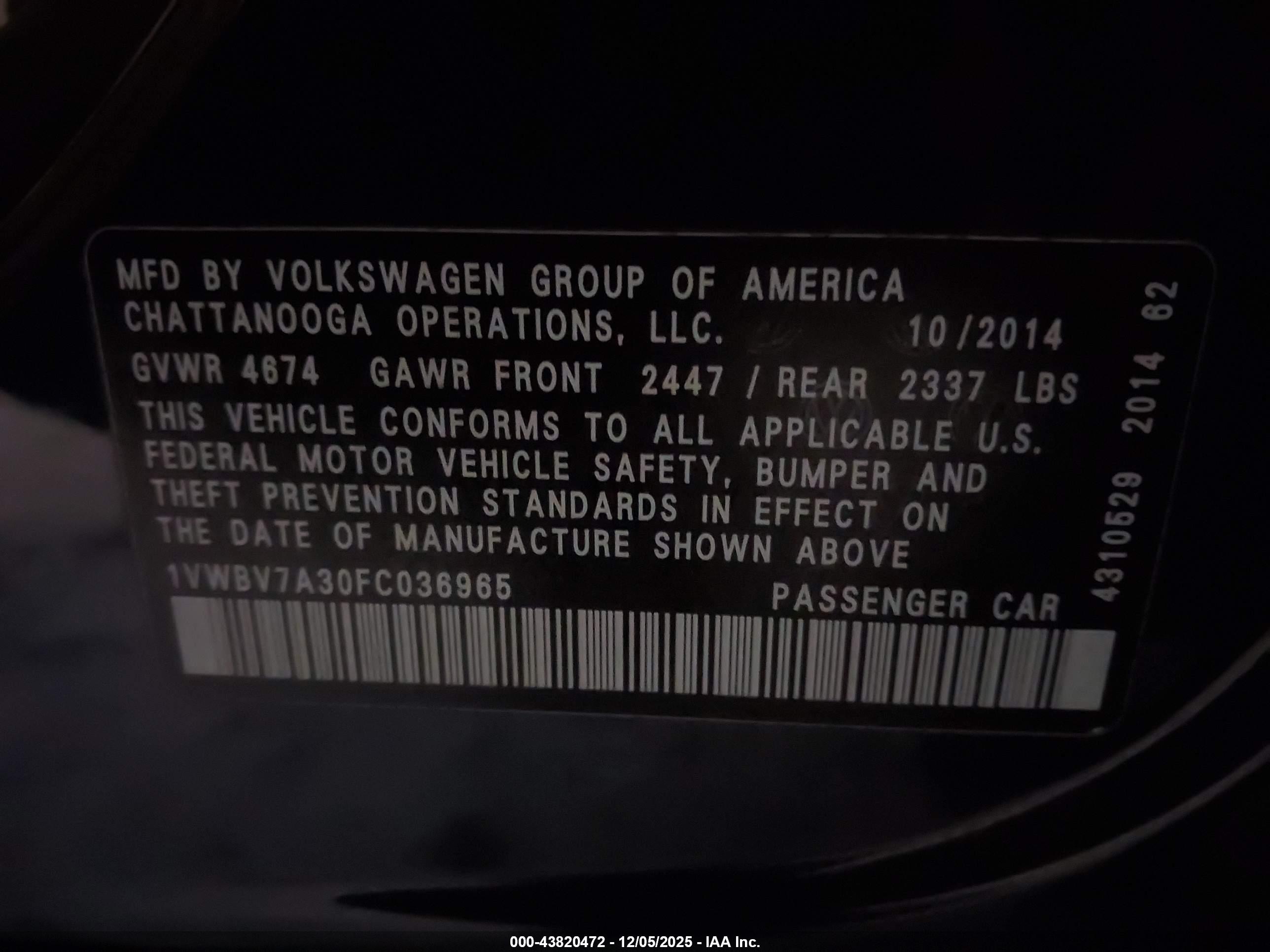 VOLKSWAGEN PASSAT image 9