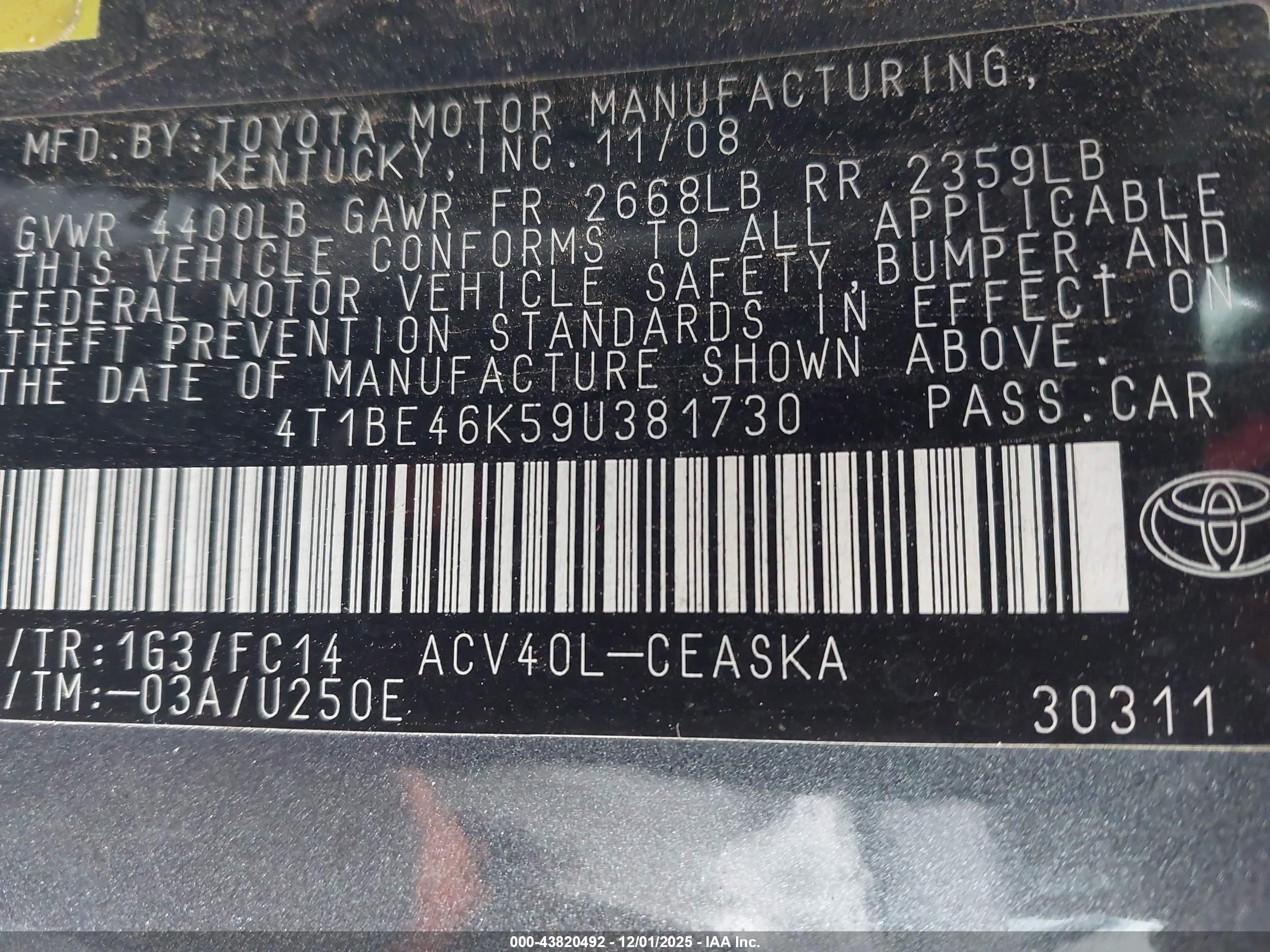 TOYOTA CAMRY image 9