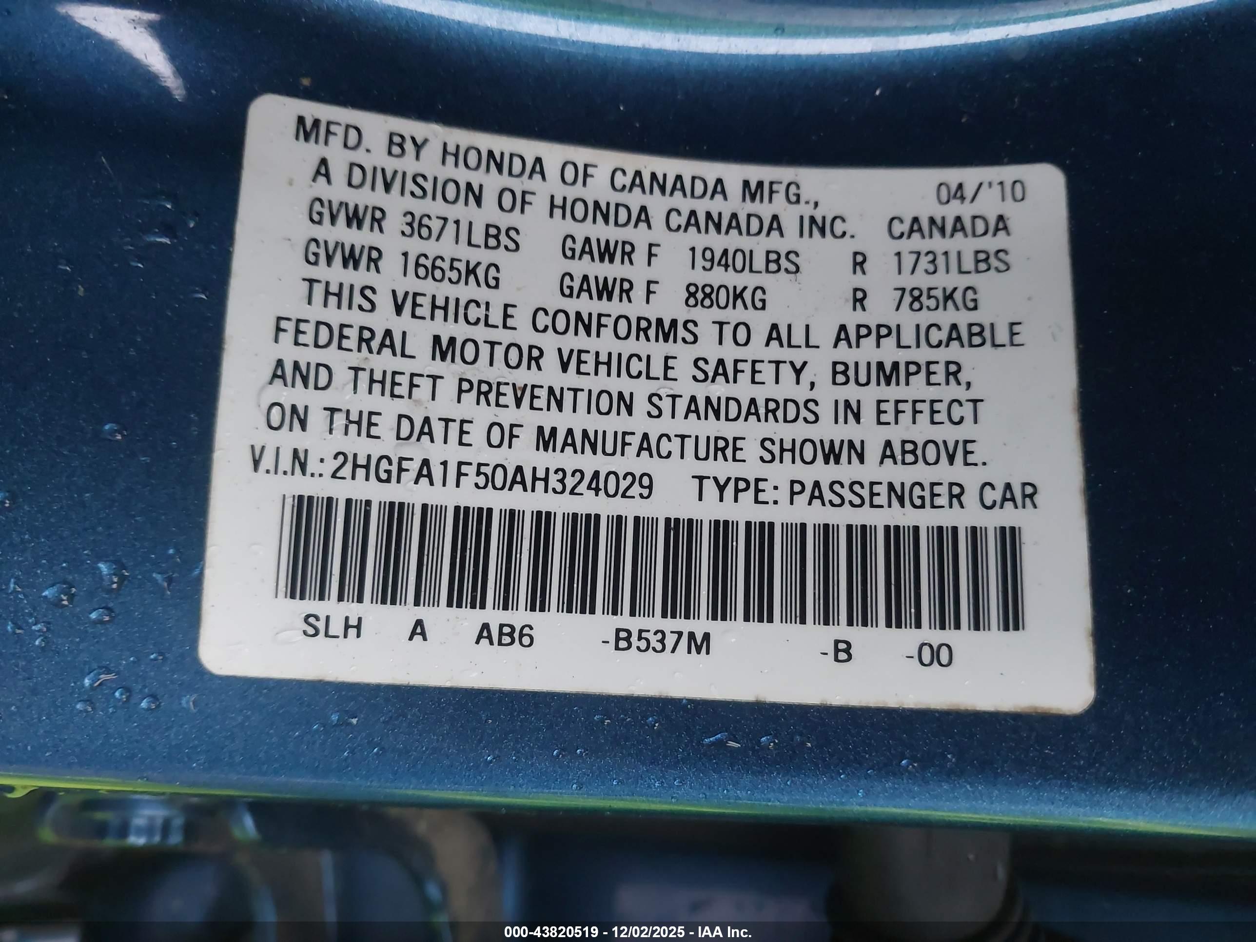 HONDA CIVIC image 9