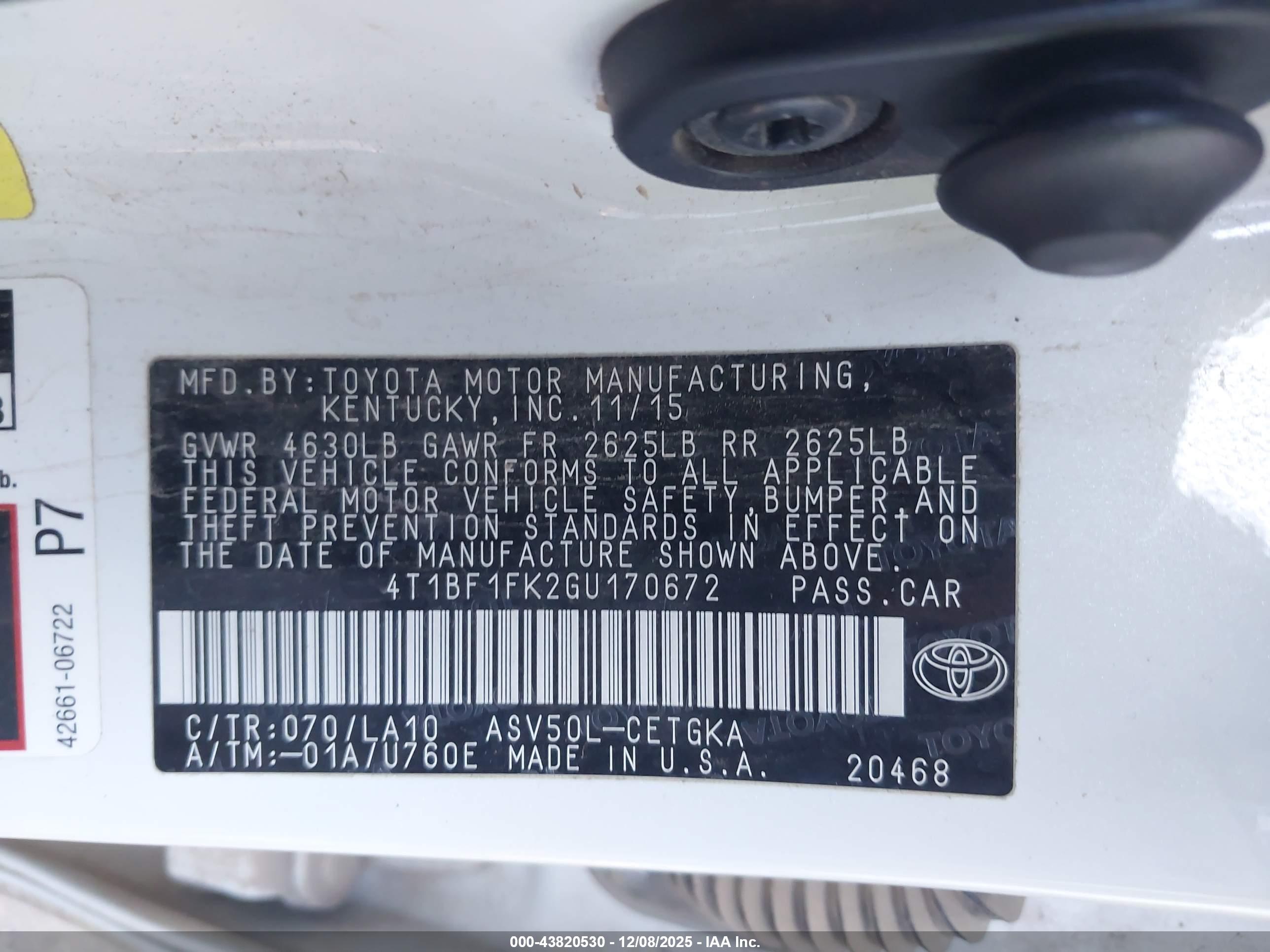 TOYOTA CAMRY image 9