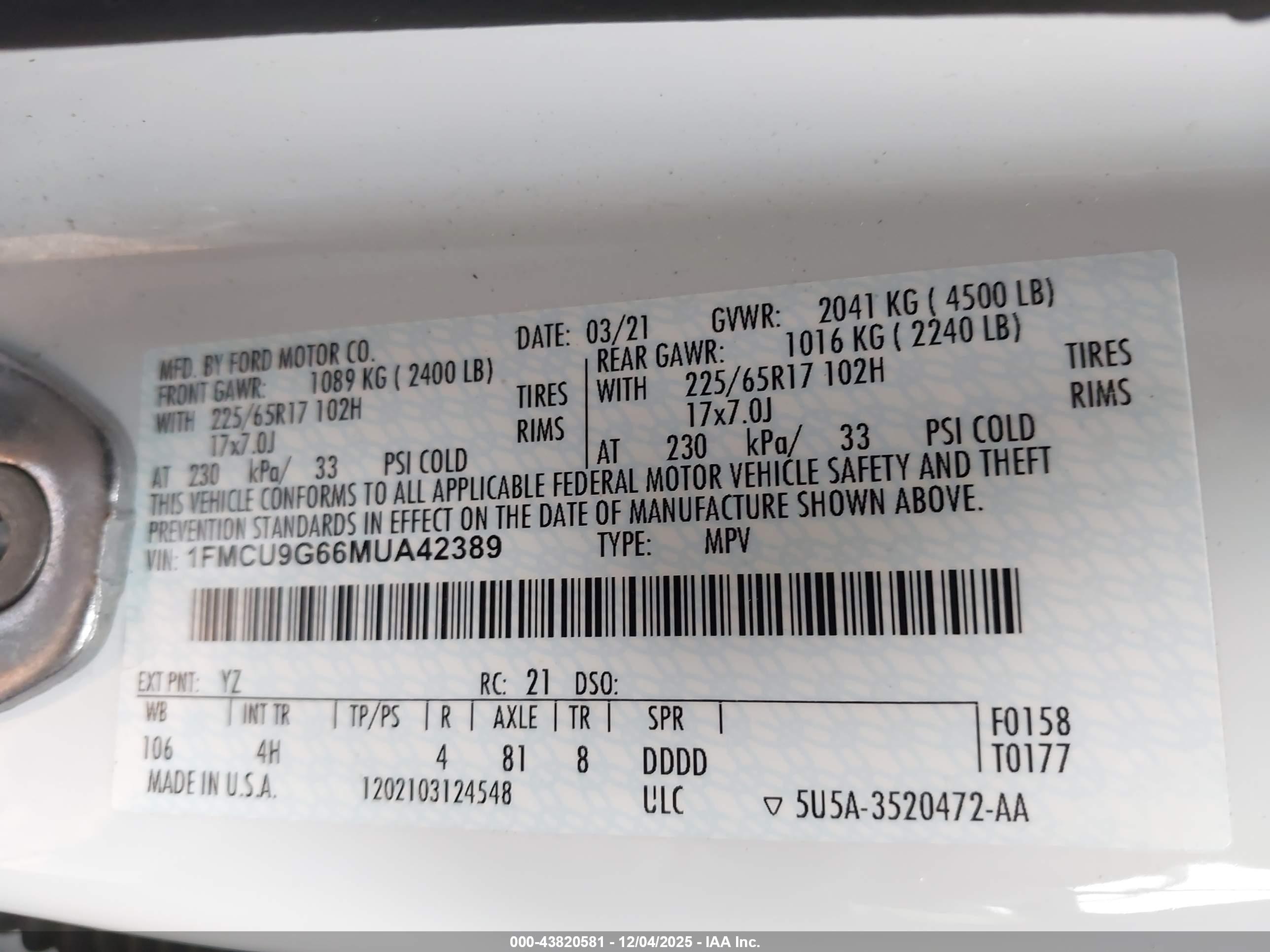 FORD ESCAPE image 9