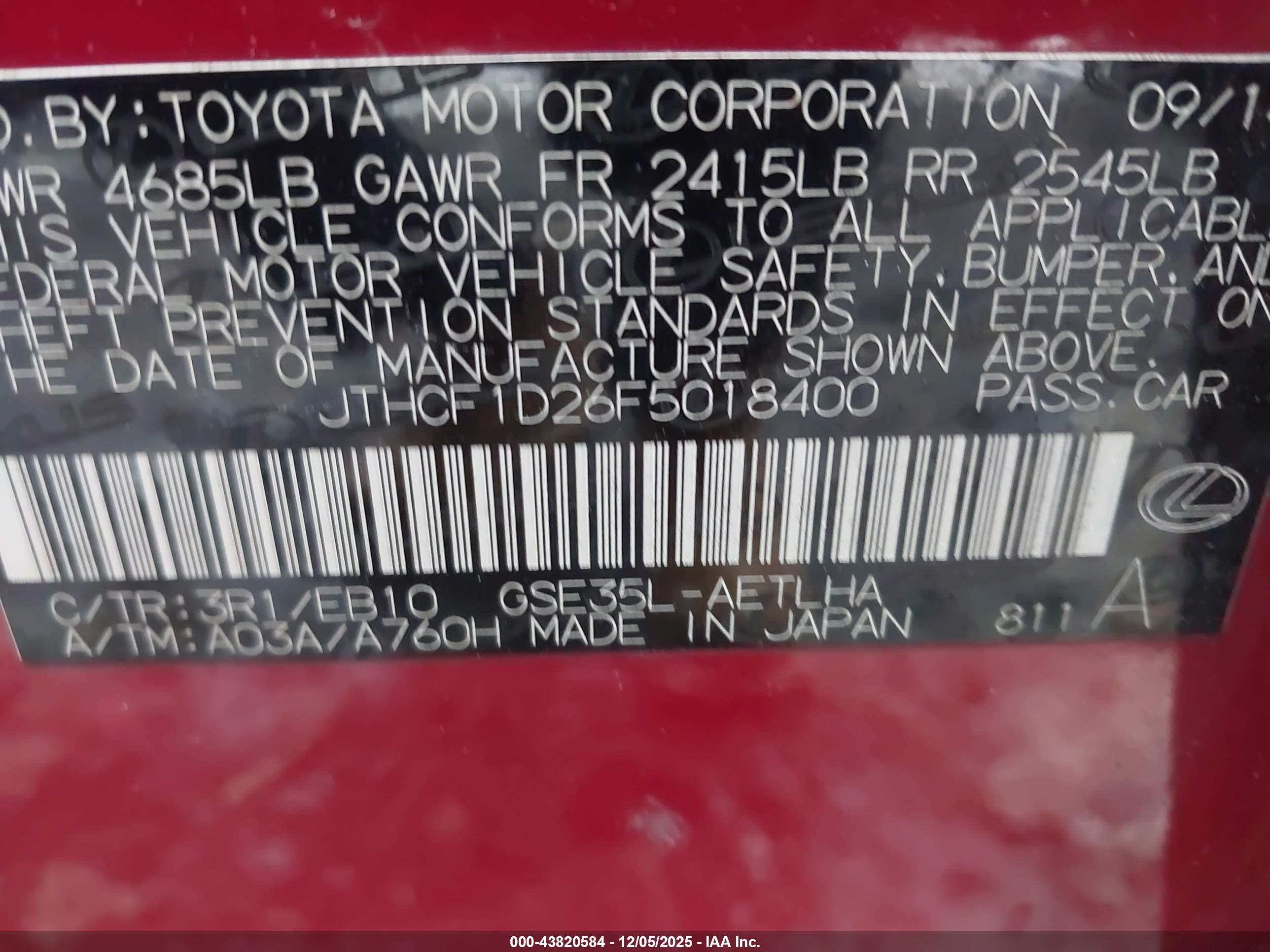 LEXUS IS image 9