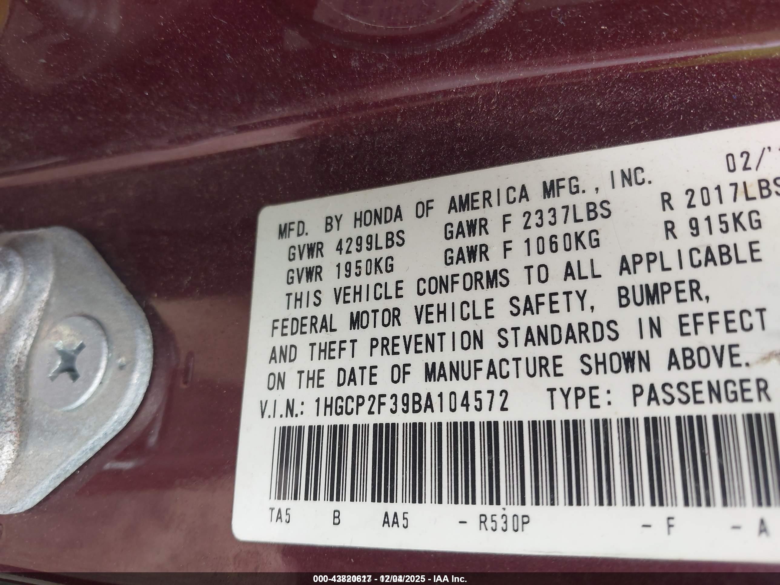 HONDA ACCORD image 9