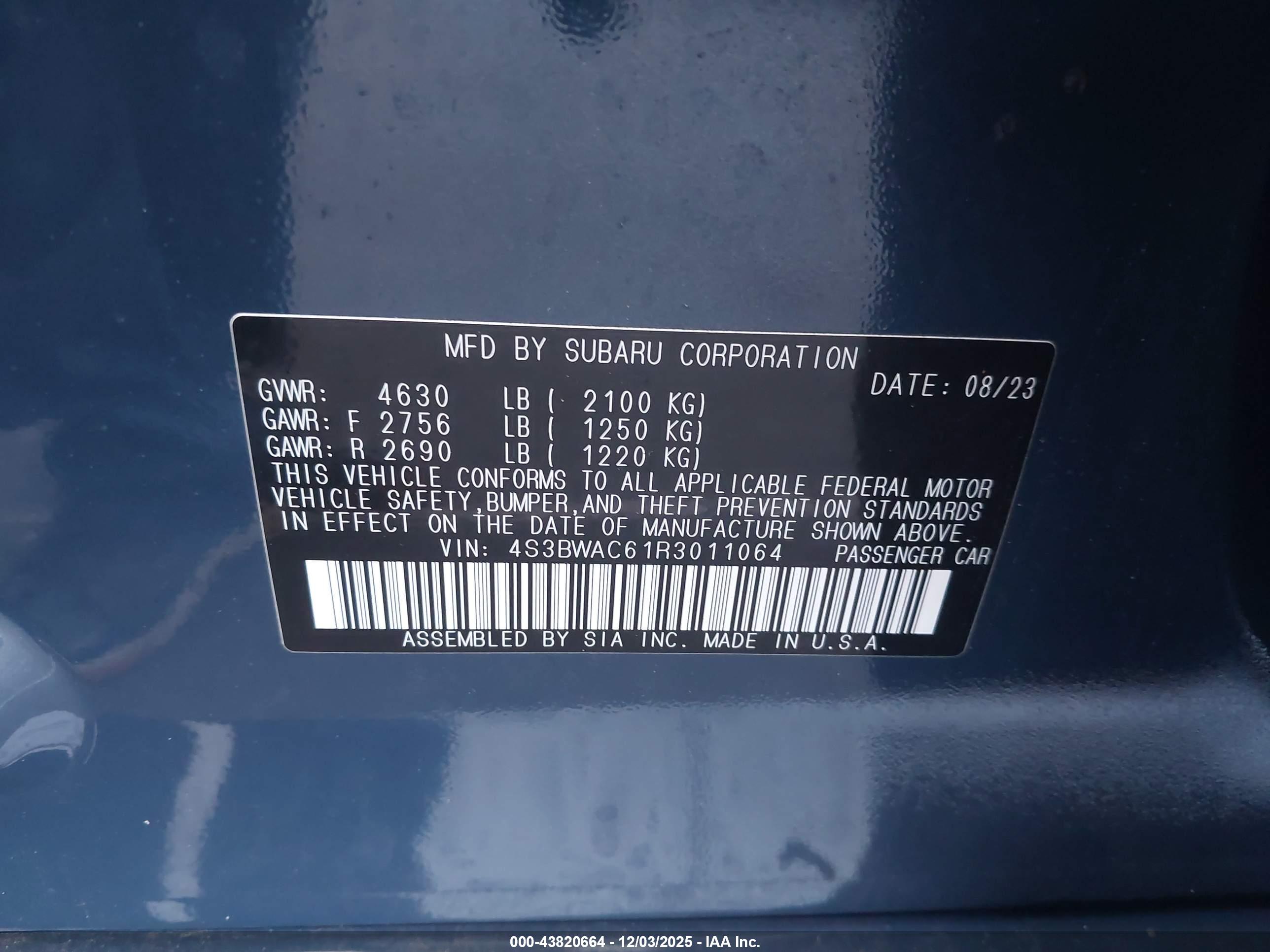 SUBARU LEGACY image 9