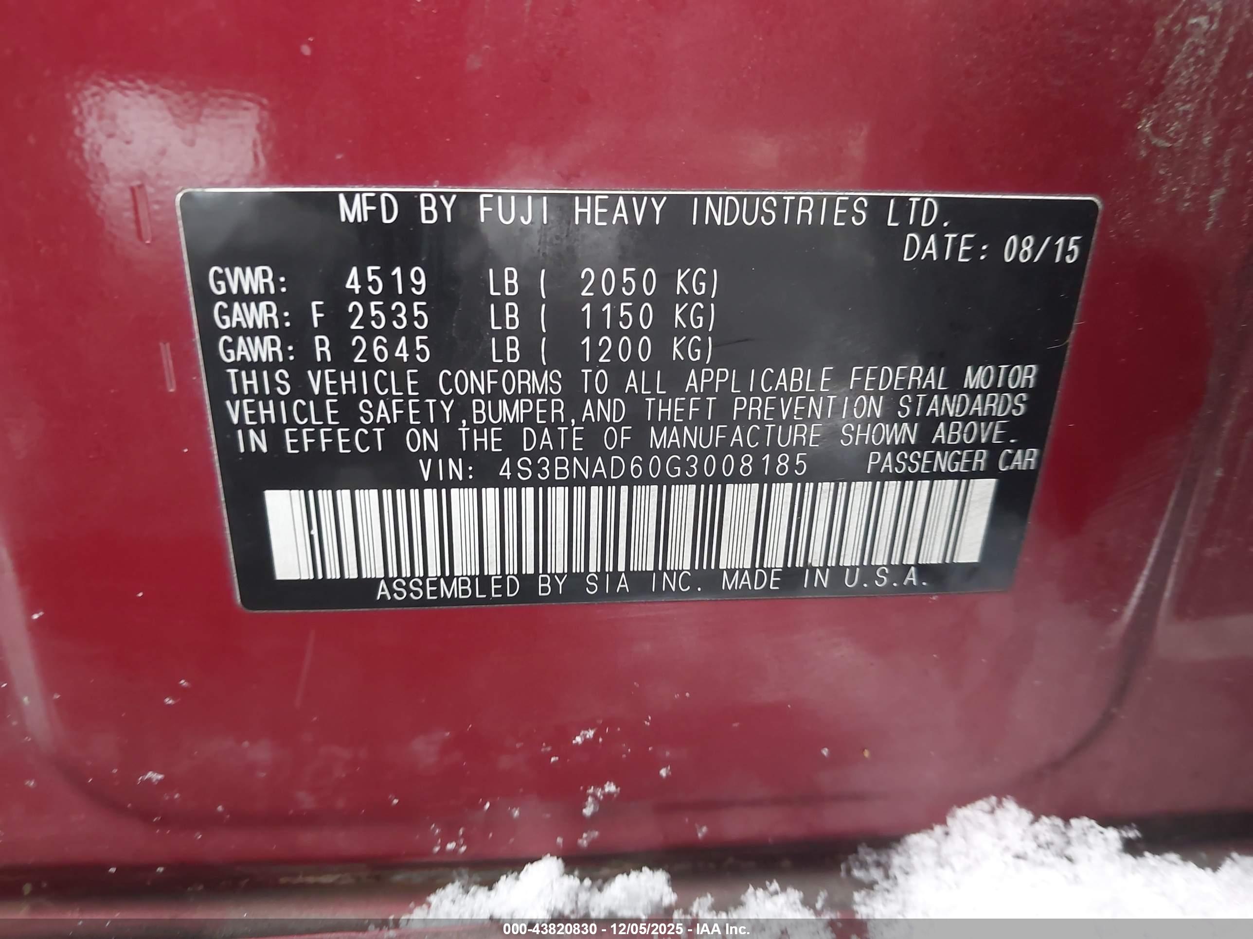 SUBARU LEGACY image 9