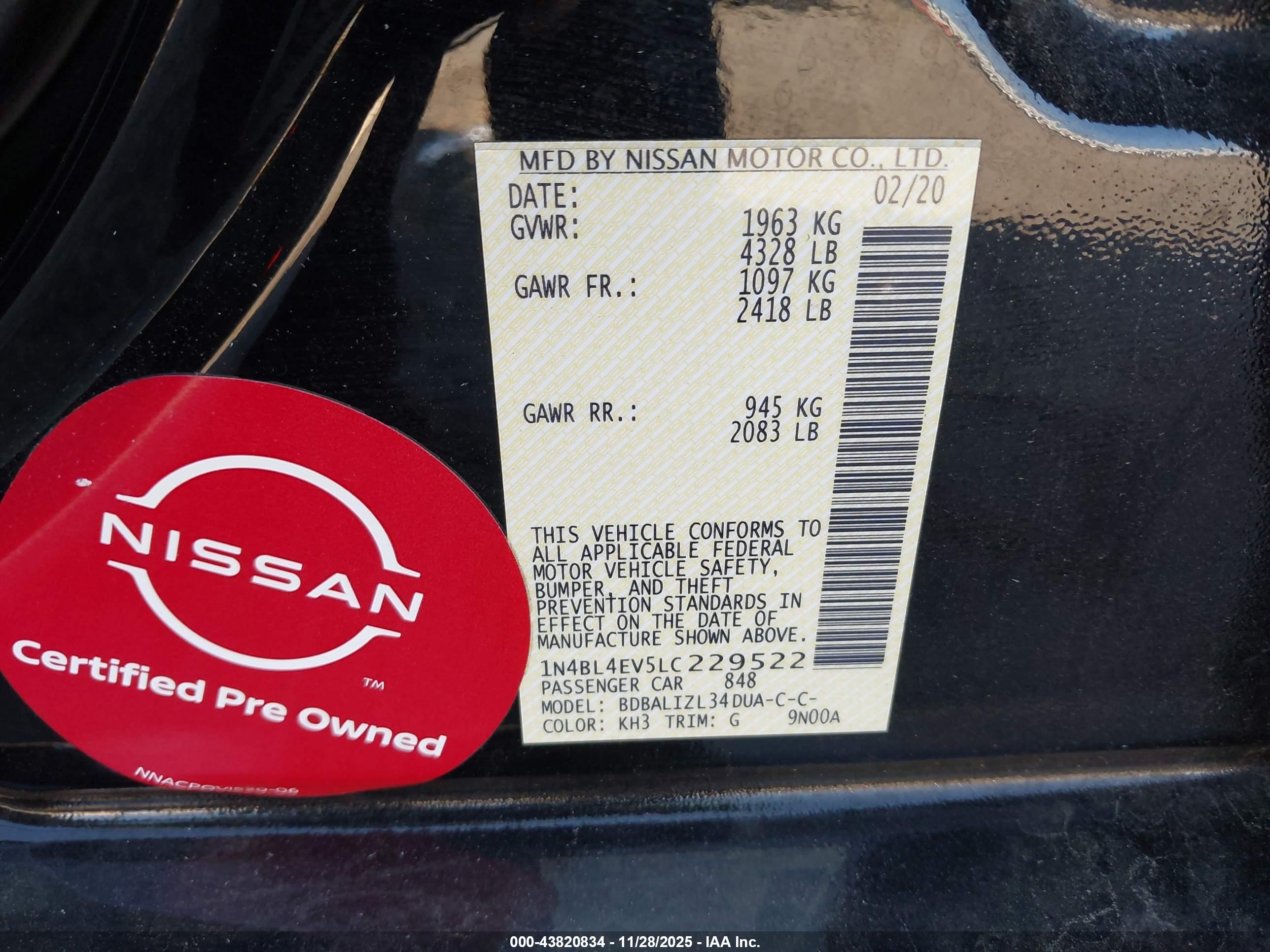 NISSAN ALTIMA image 9
