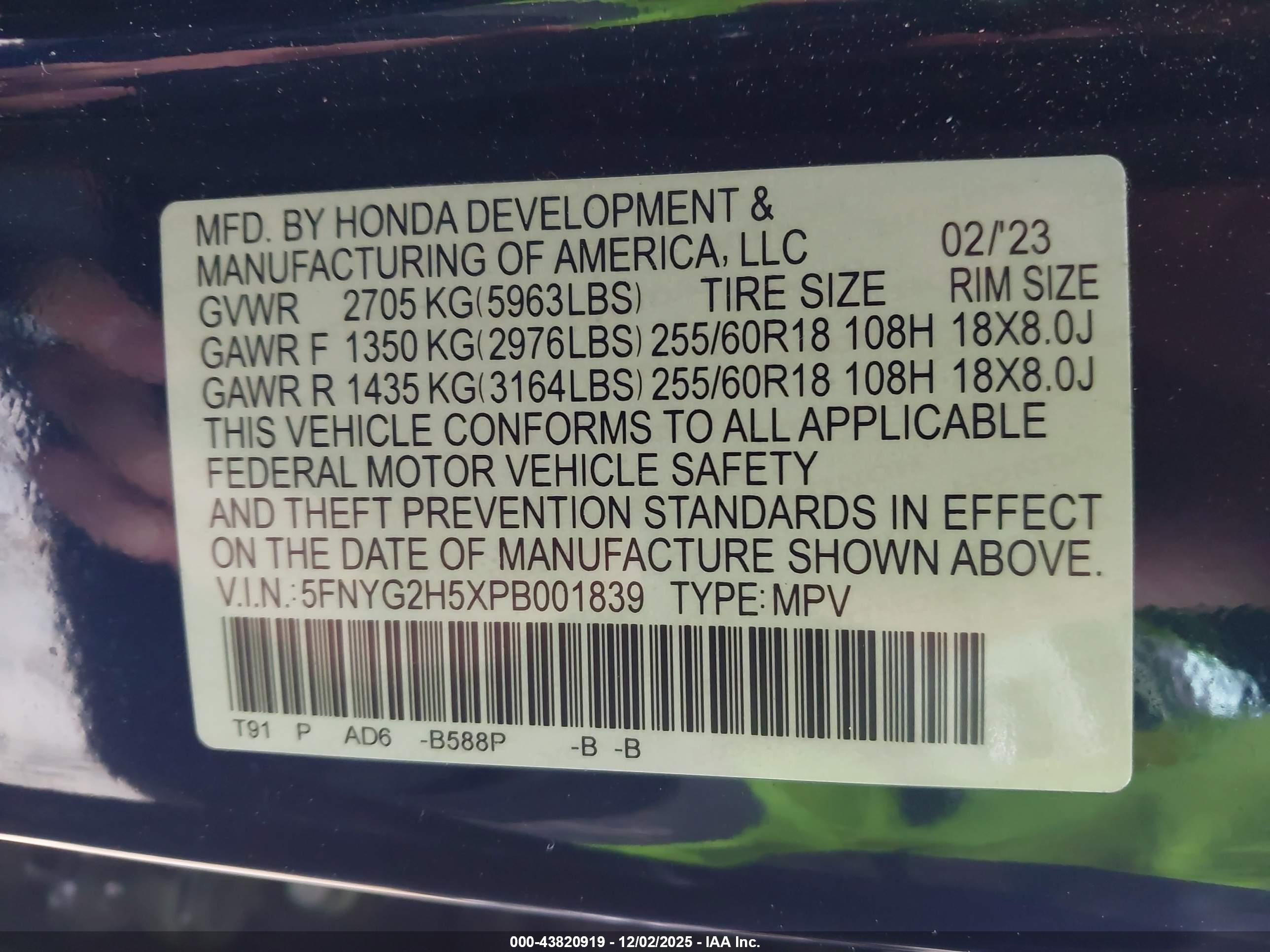 HONDA PILOT image 9