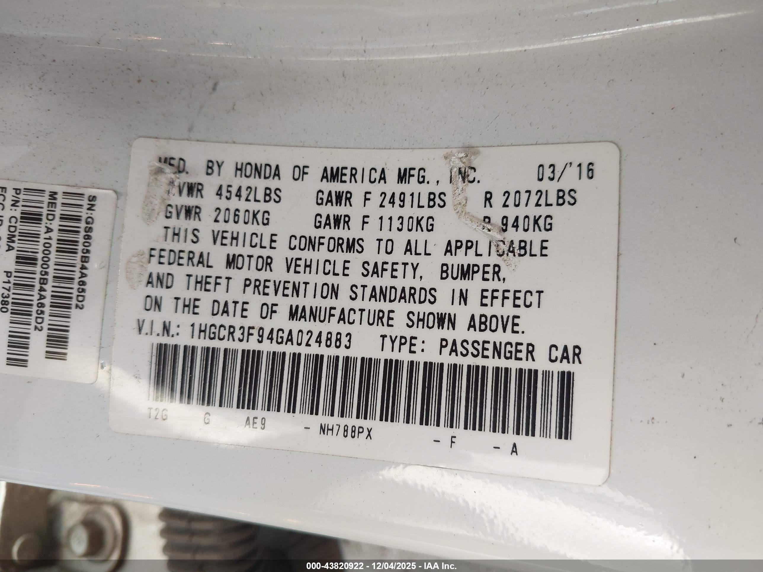 HONDA ACCORD image 9