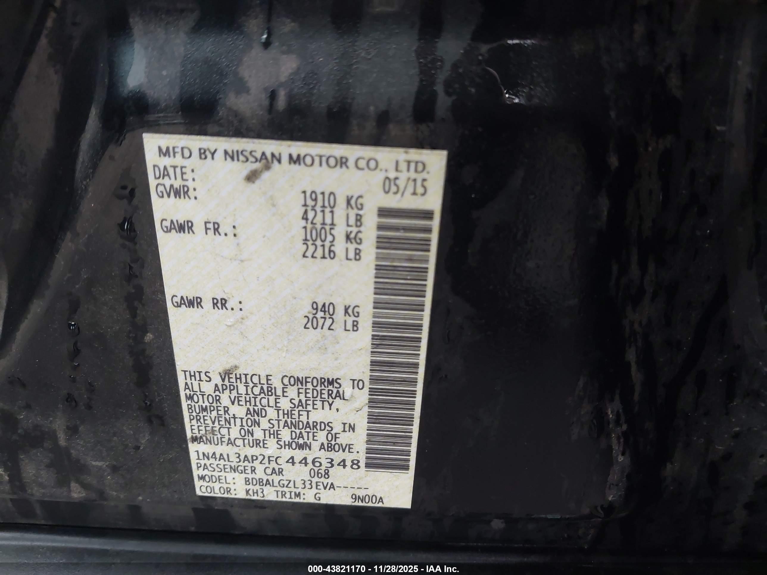NISSAN ALTIMA image 9