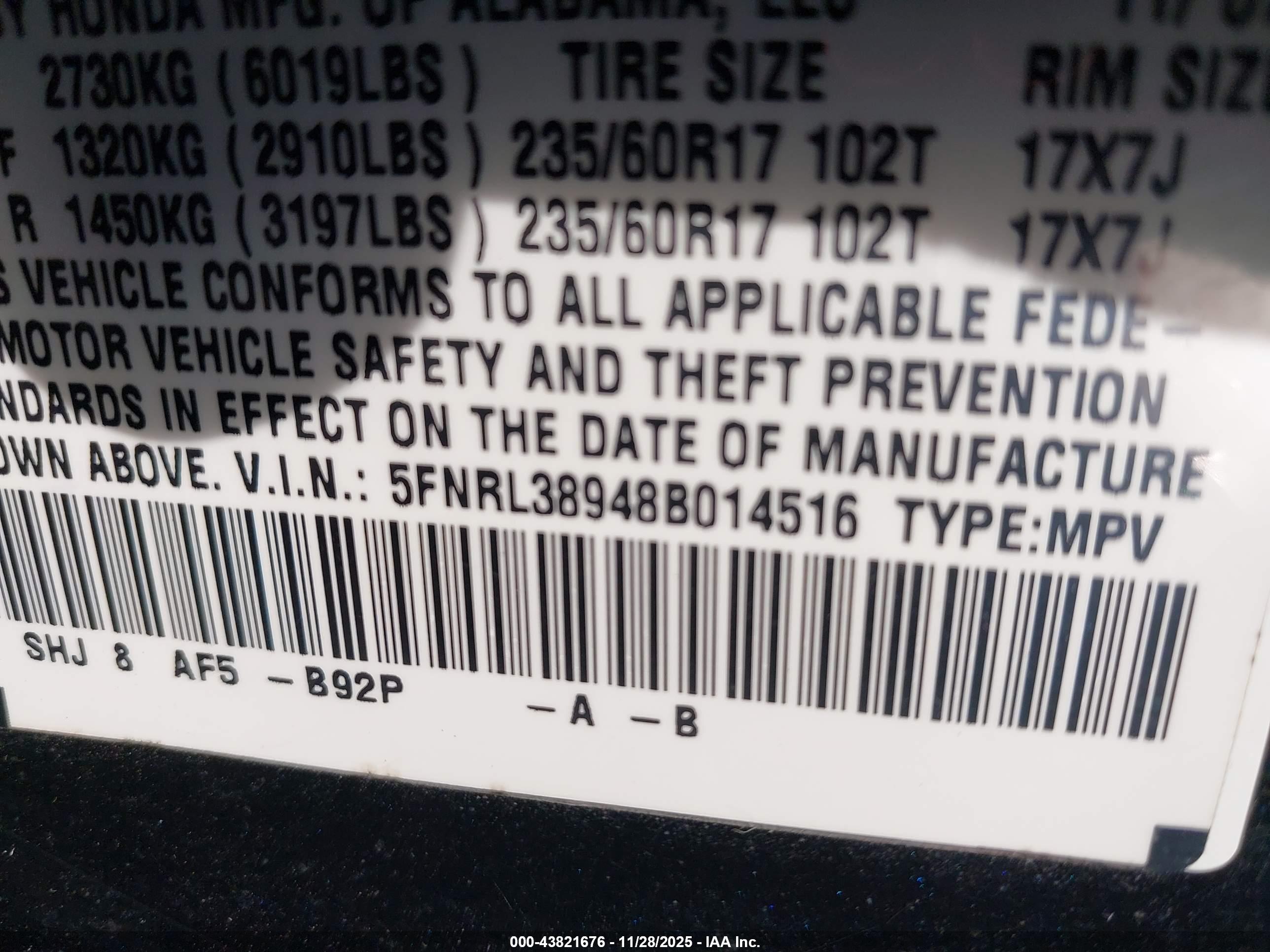 HONDA ODYSSEY image 9
