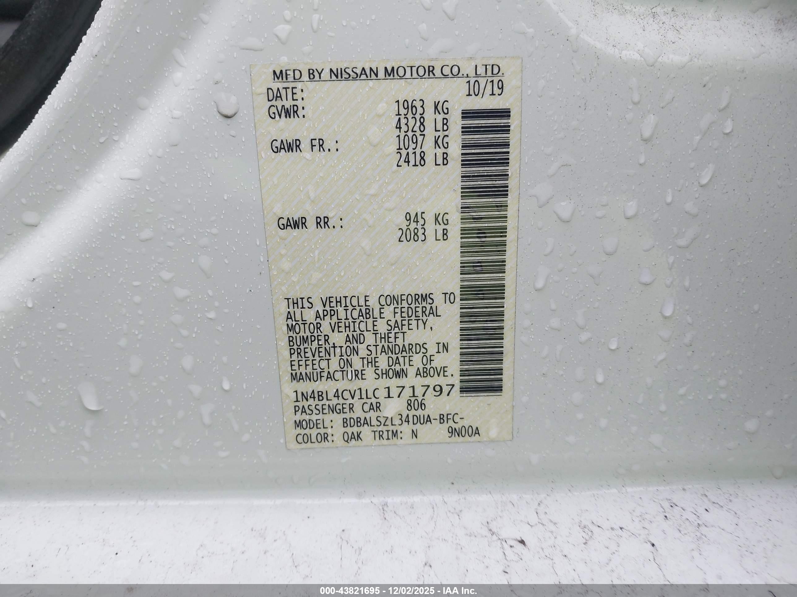 NISSAN ALTIMA image 9
