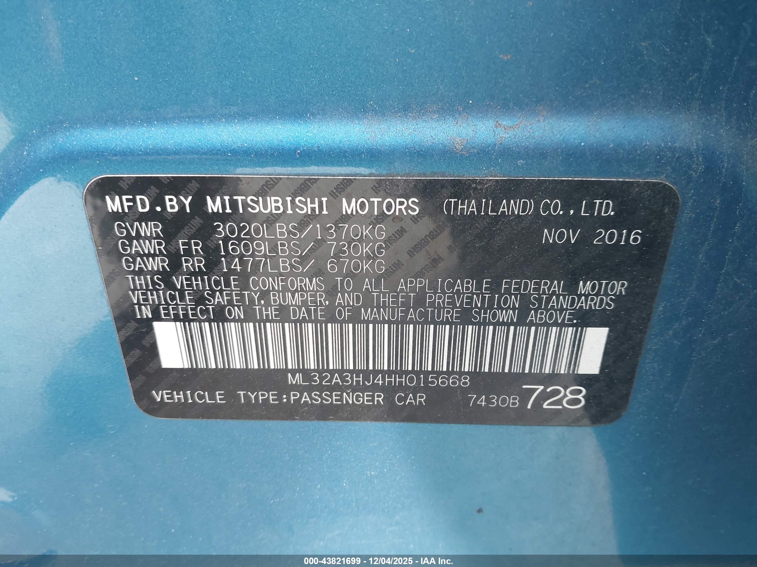 MITSUBISHI MIRAGE image 9