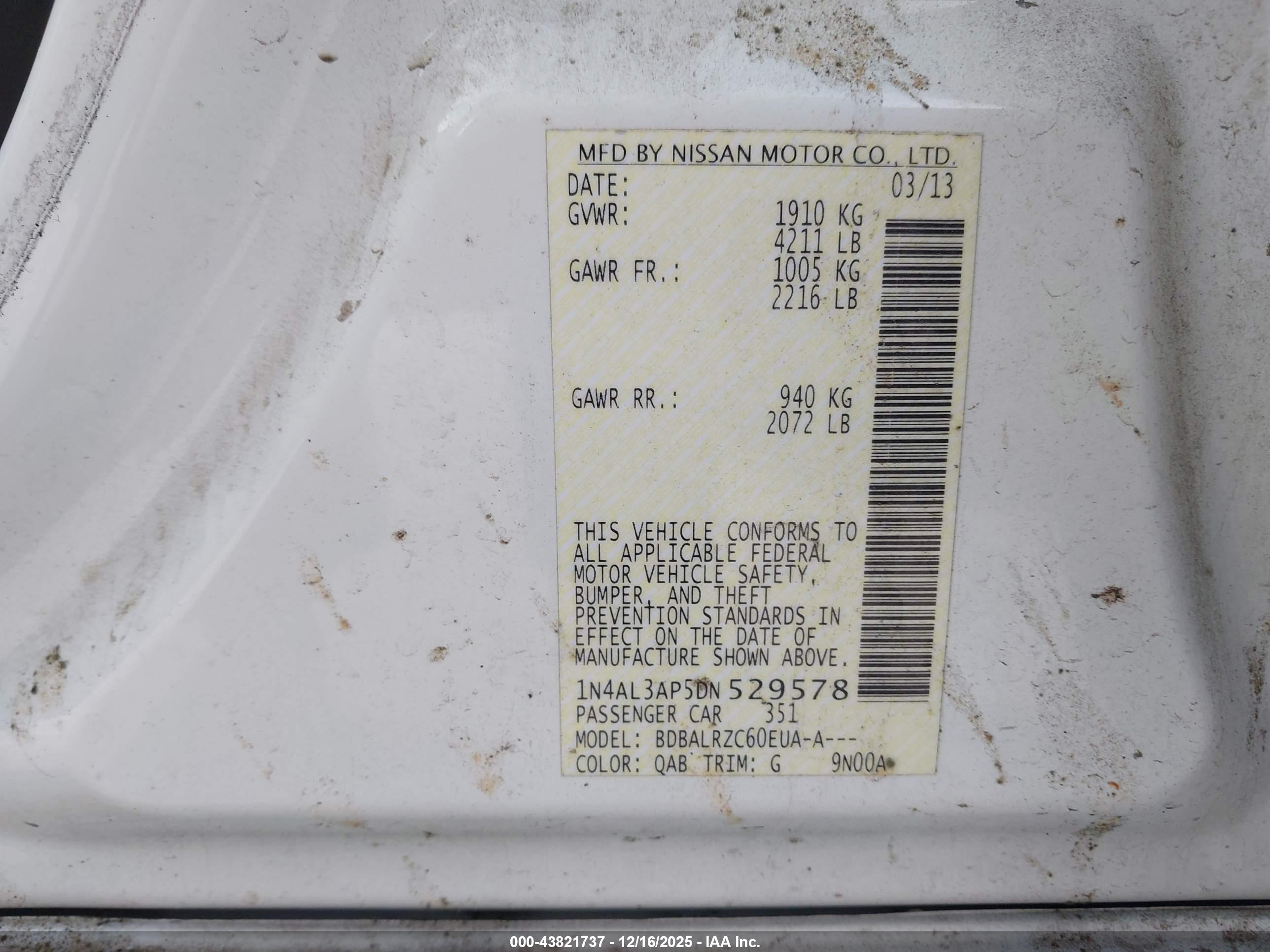 NISSAN ALTIMA image 9