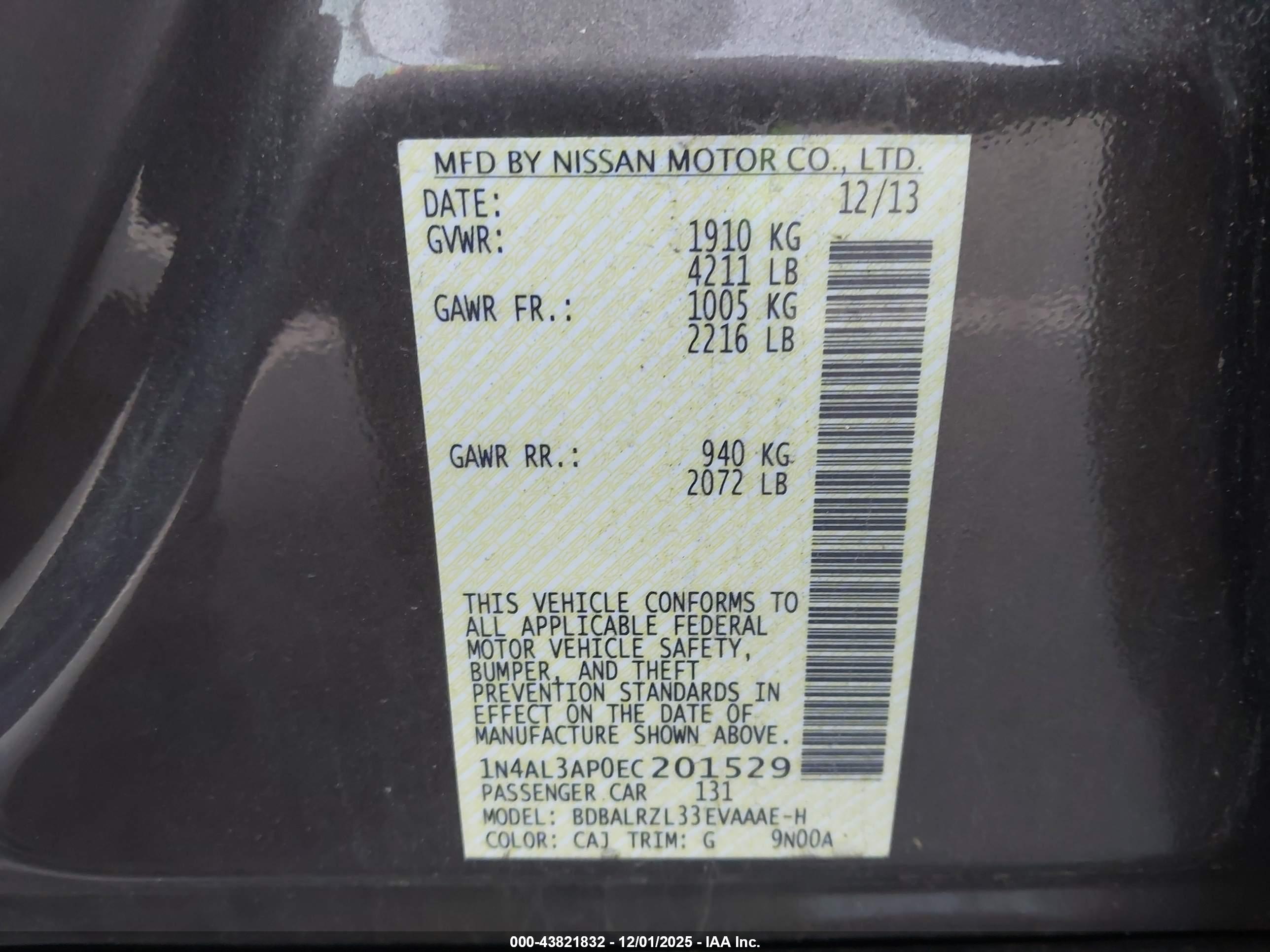 NISSAN ALTIMA image 9