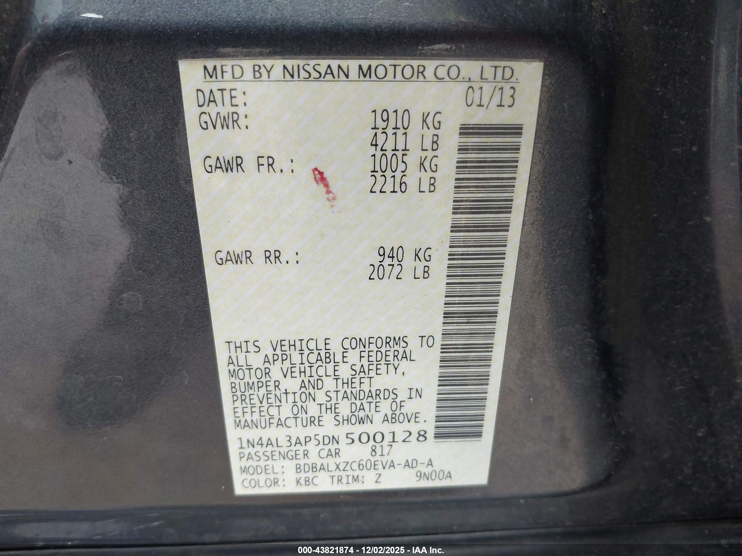NISSAN ALTIMA image 9