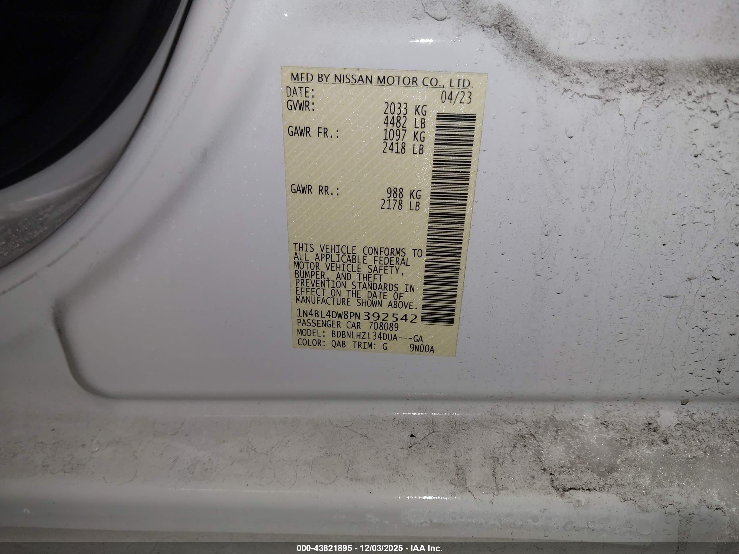 NISSAN ALTIMA image 9