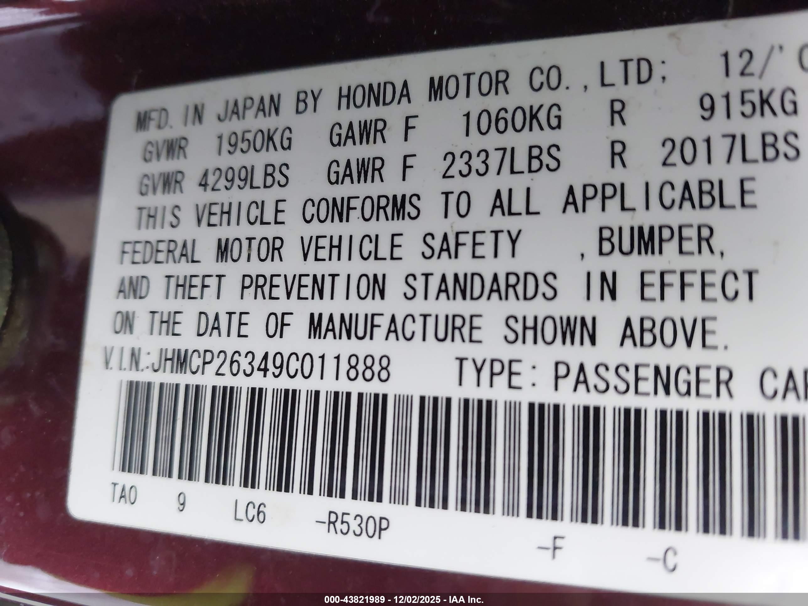 HONDA ACCORD image 9