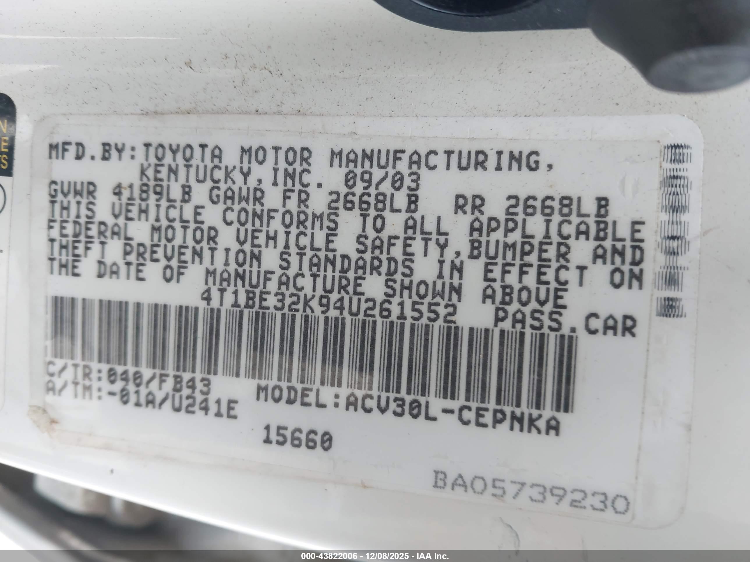 TOYOTA CAMRY image 9