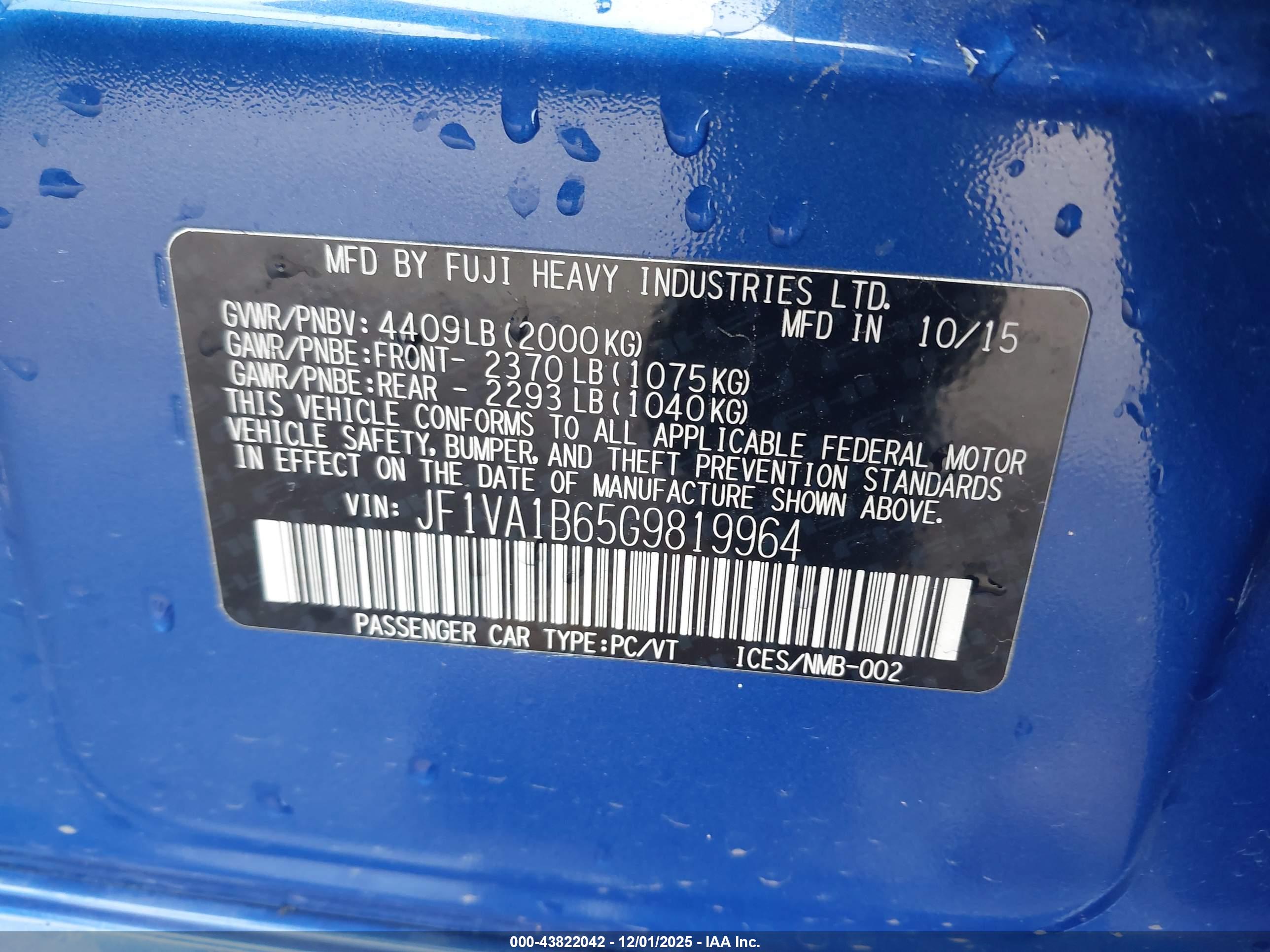 SUBARU WRX image 9