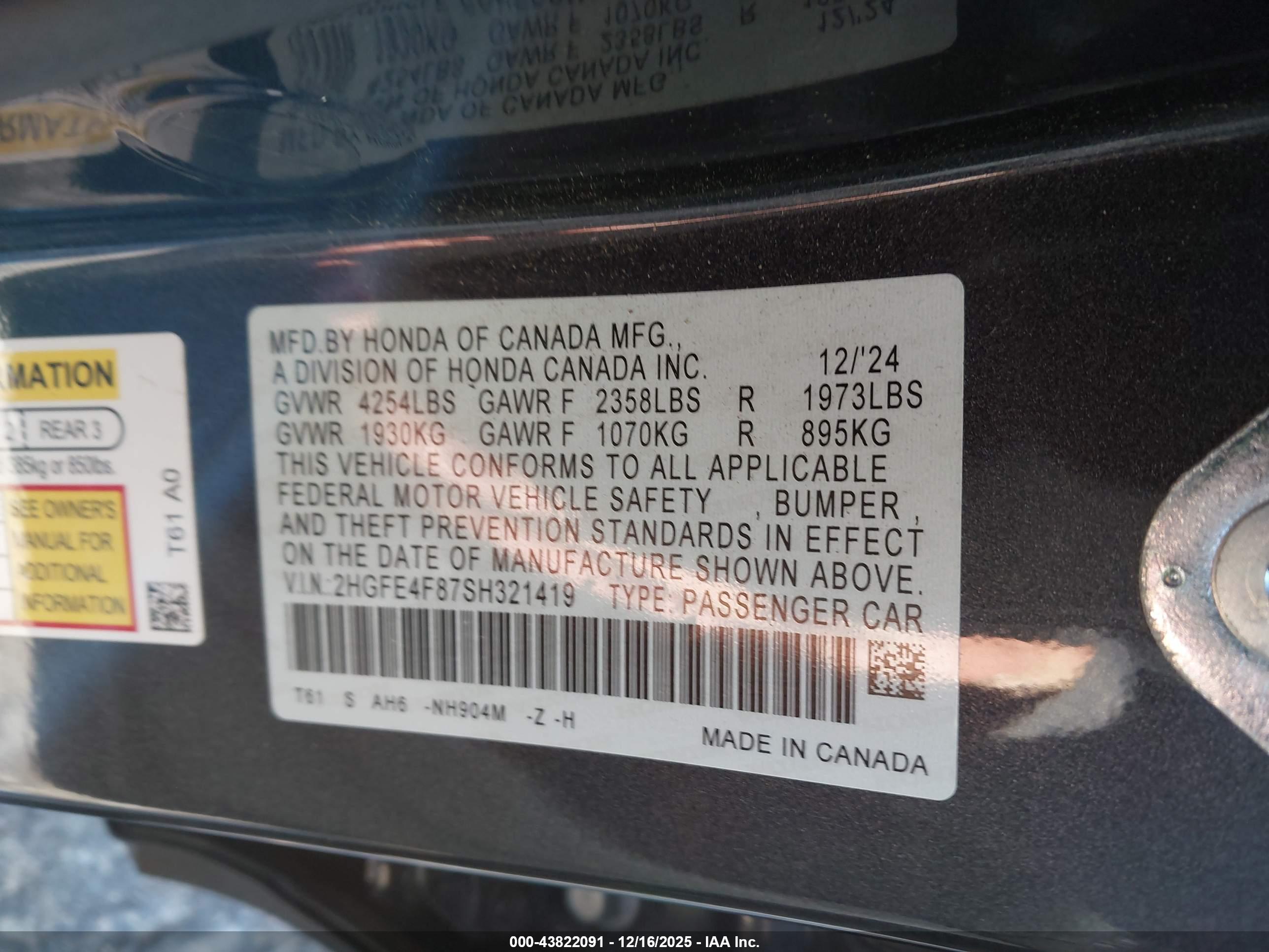 HONDA CIVIC image 9