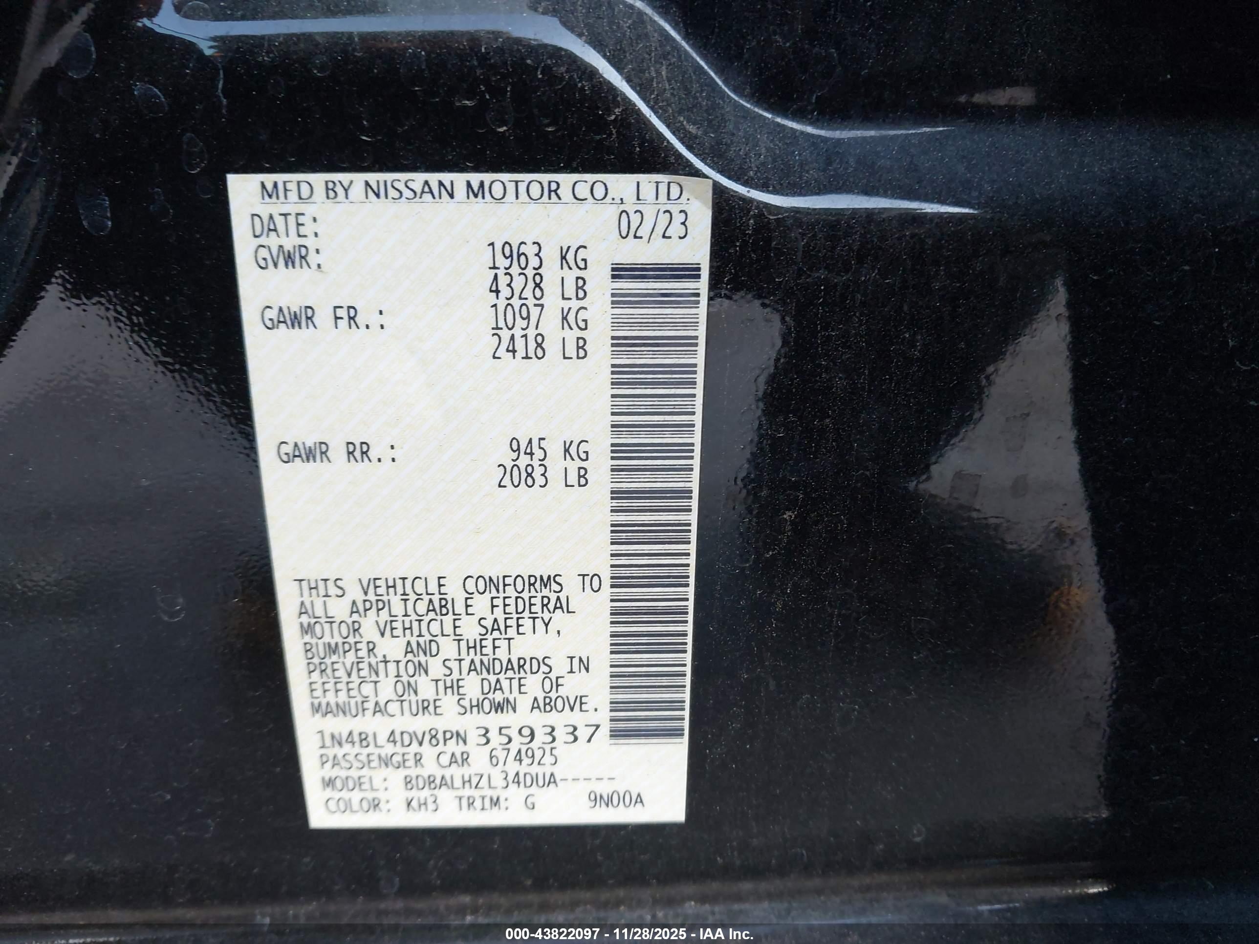 NISSAN ALTIMA image 9
