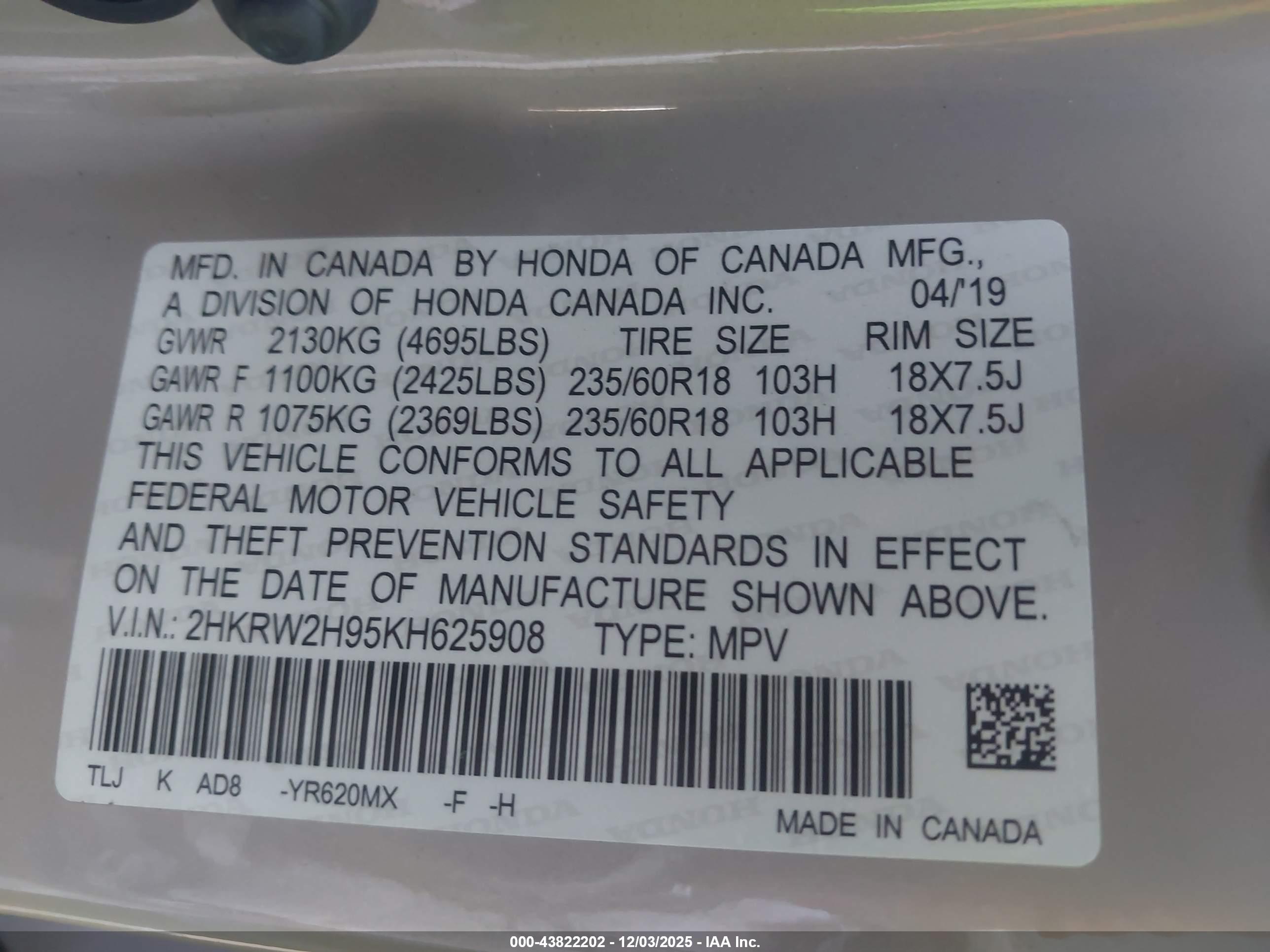 HONDA CR-V image 9