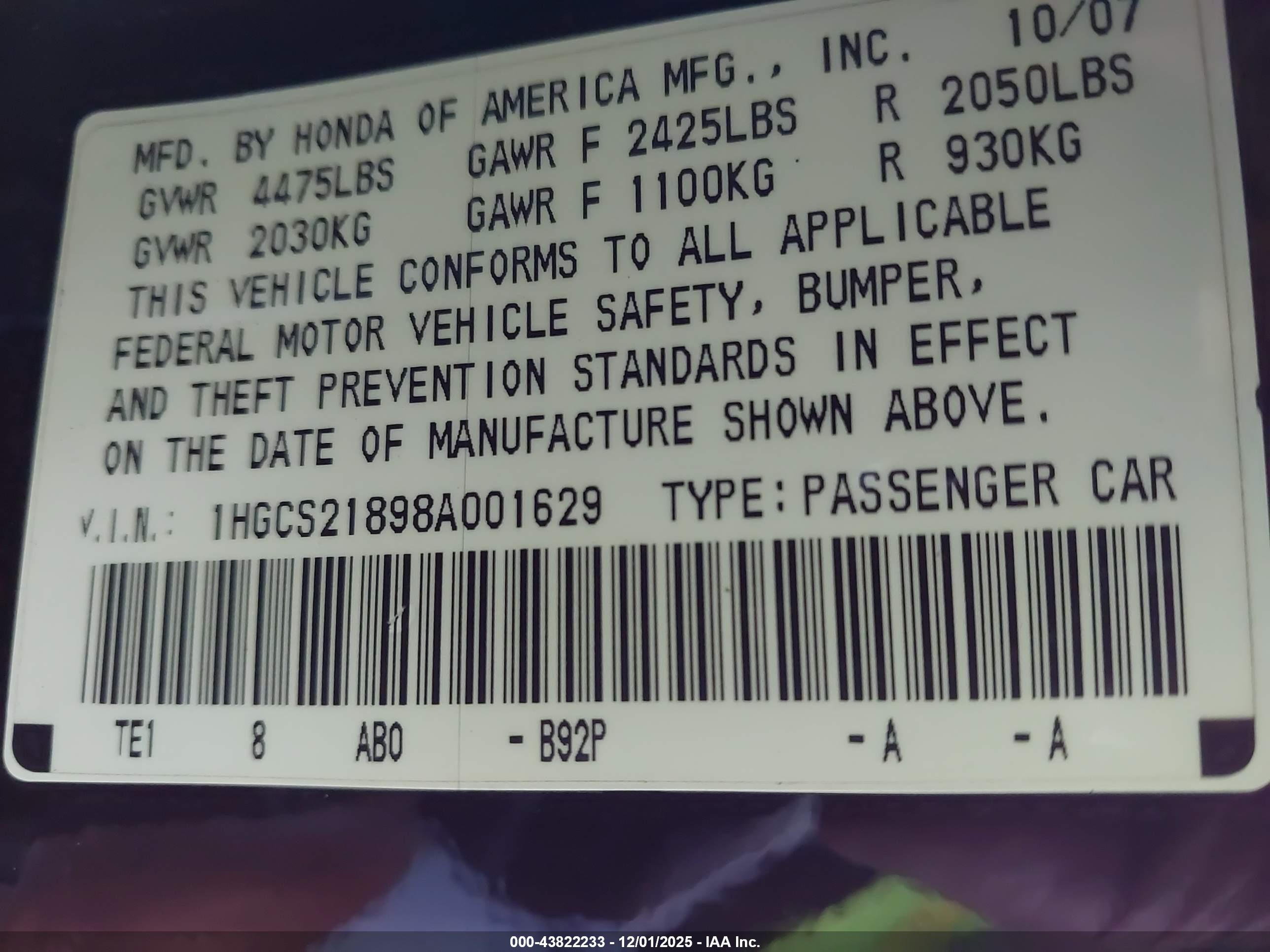 HONDA ACCORD image 9