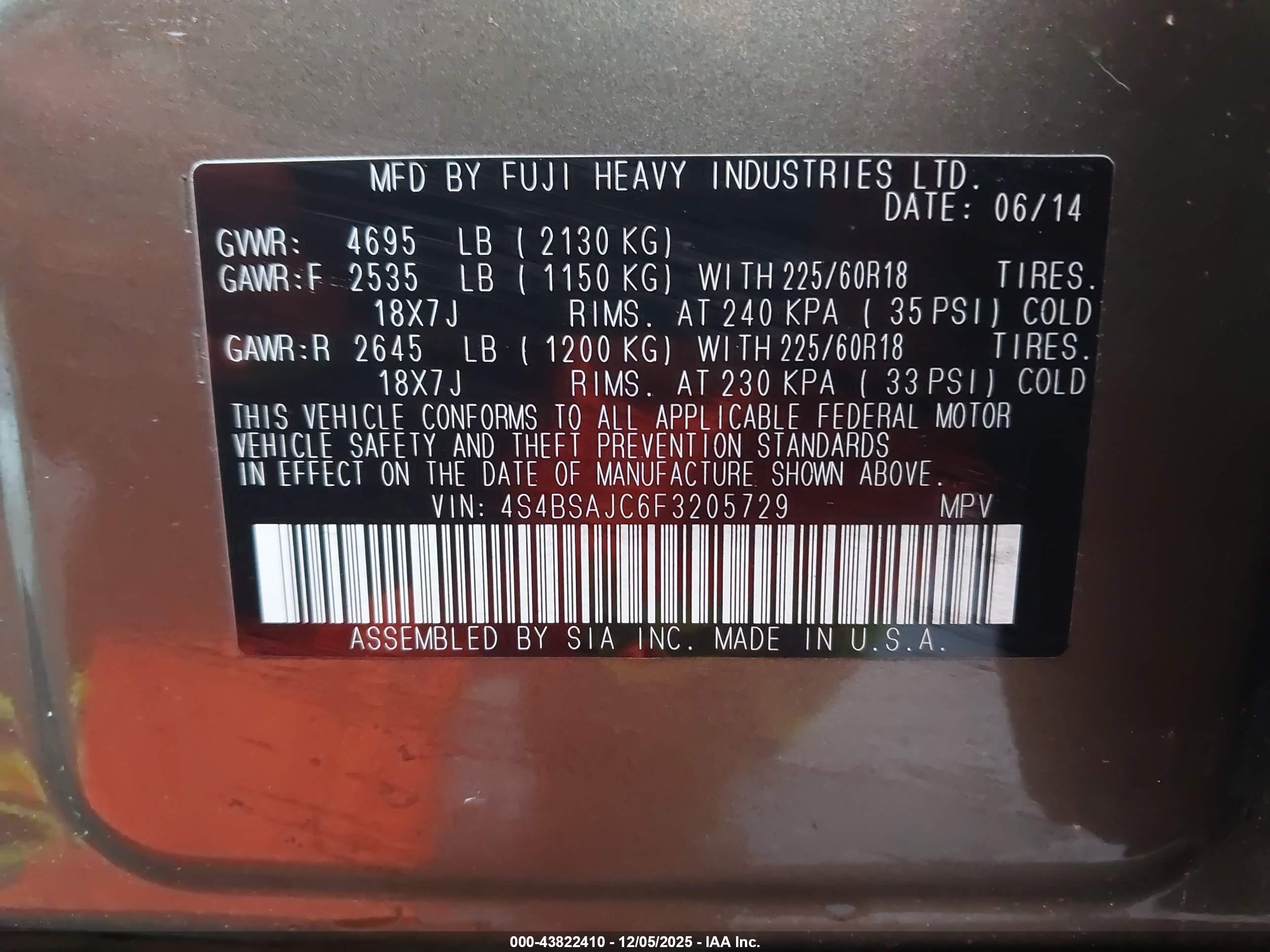 SUBARU OUTBACK image 9