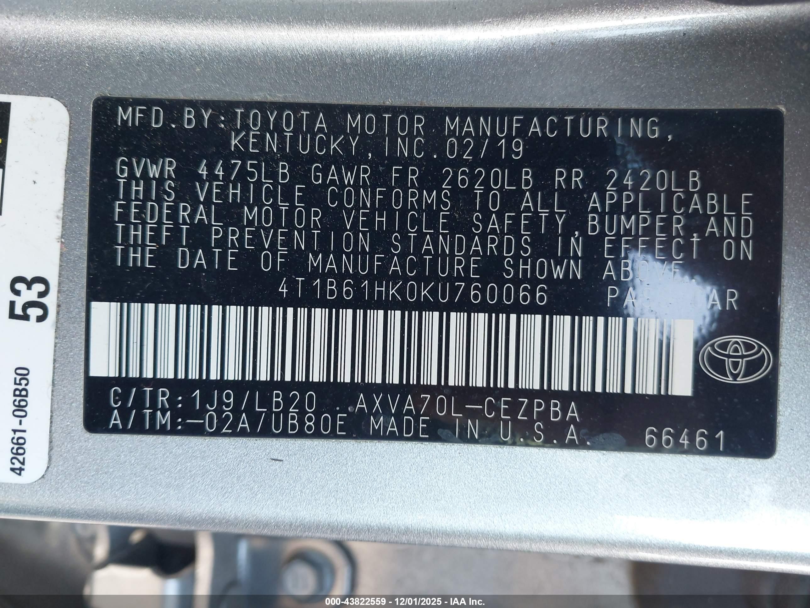 TOYOTA CAMRY image 9