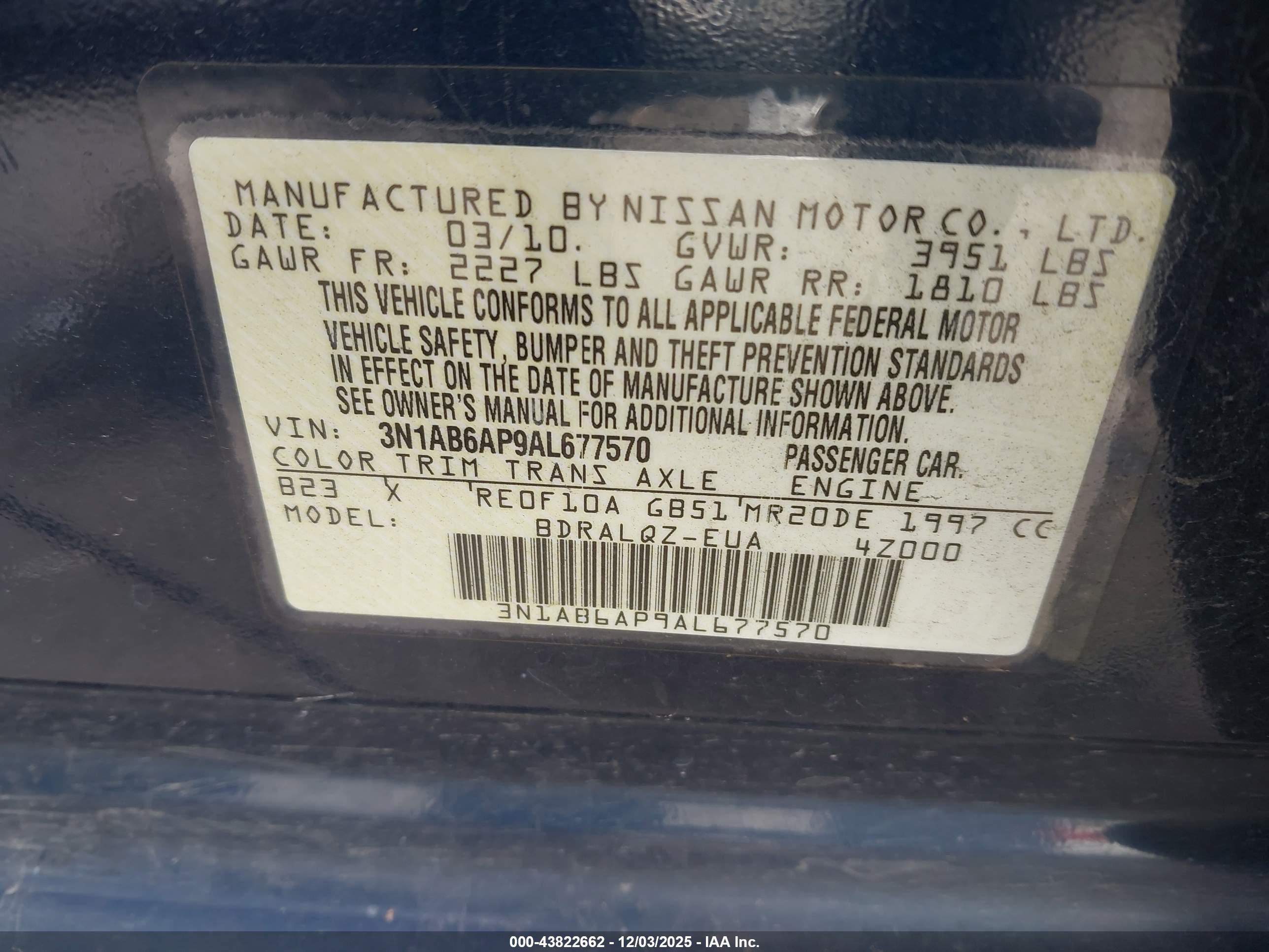 NISSAN SENTRA image 9