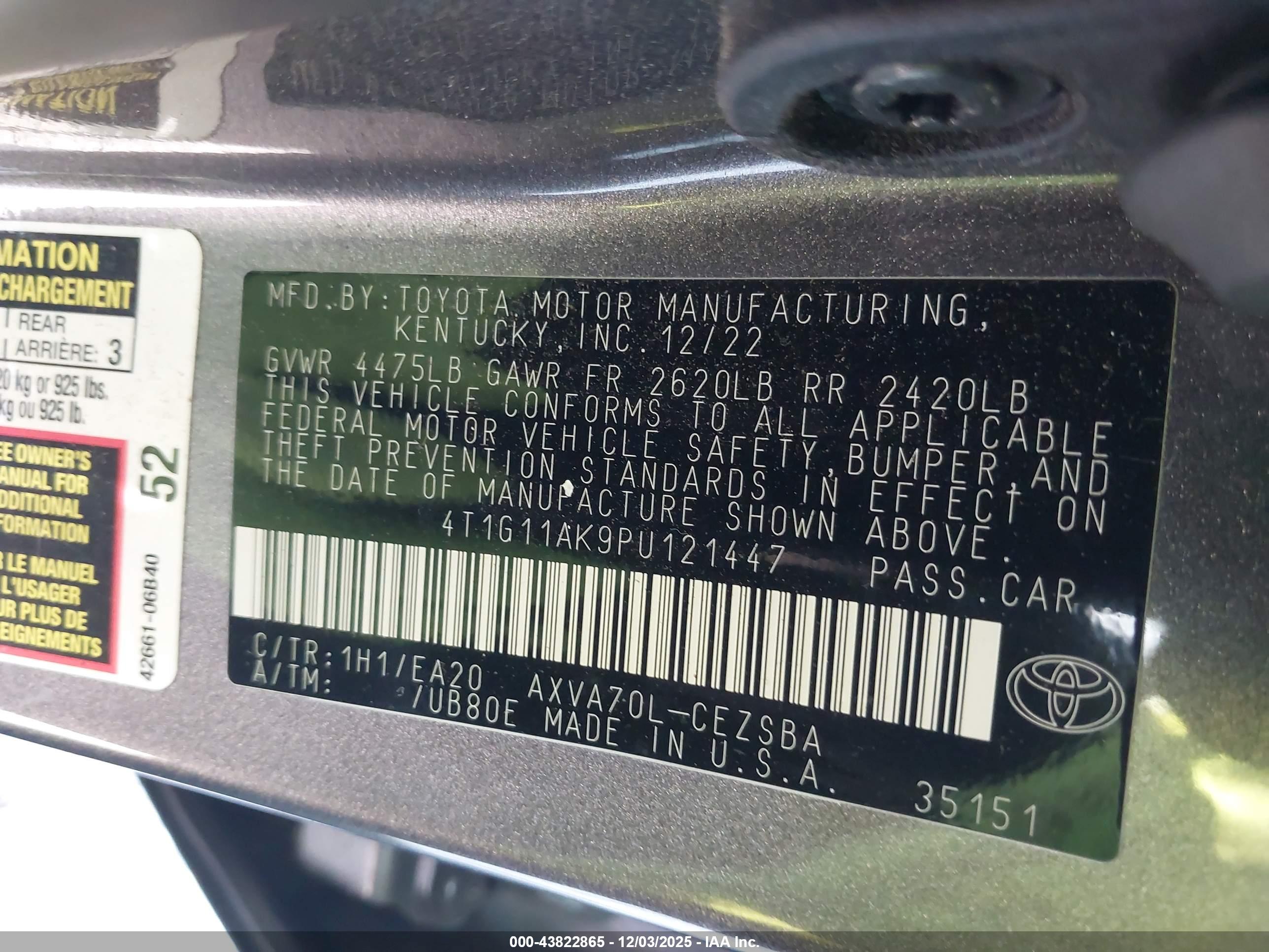 TOYOTA CAMRY image 9