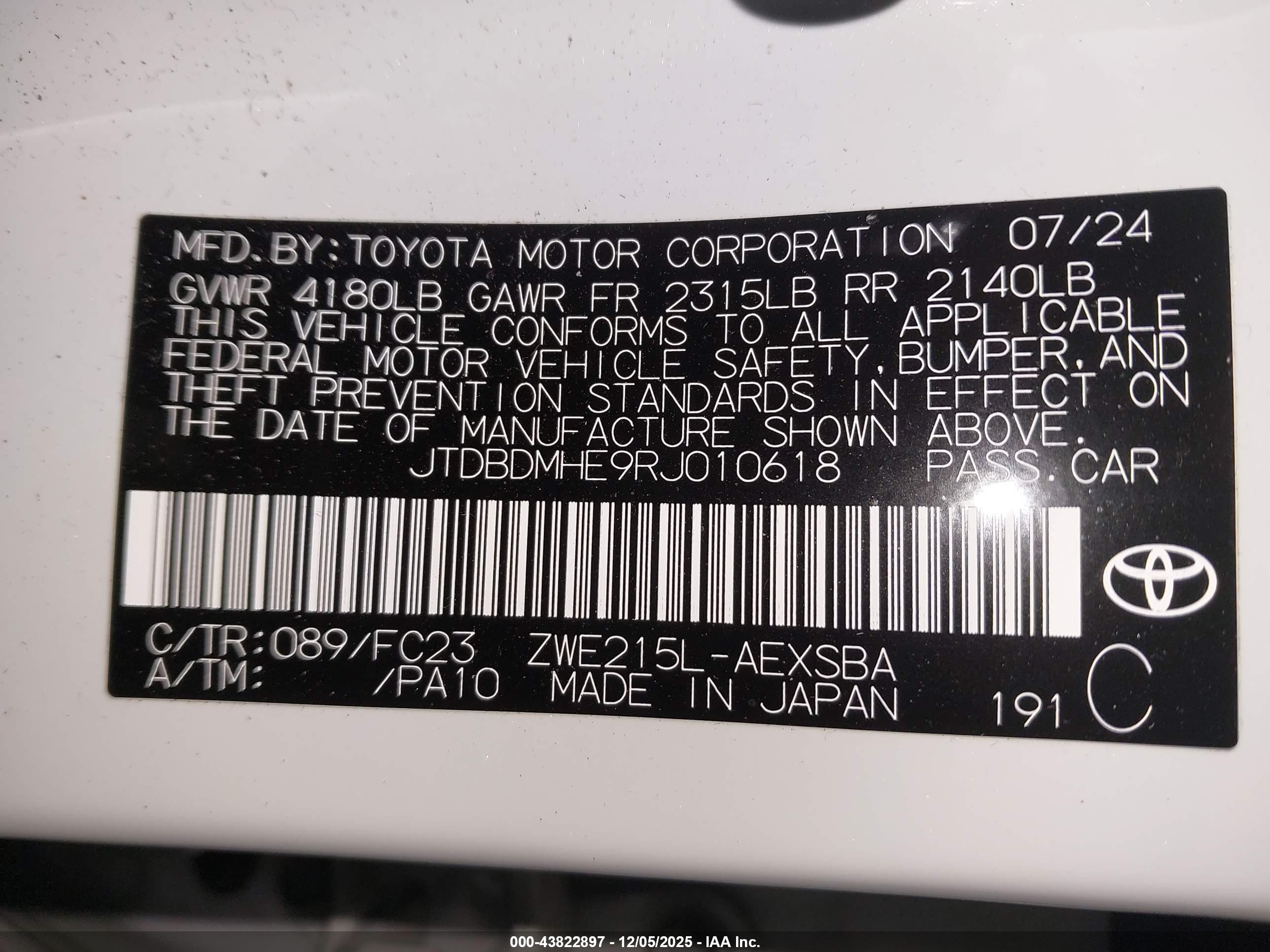 TOYOTA COROLLA image 9