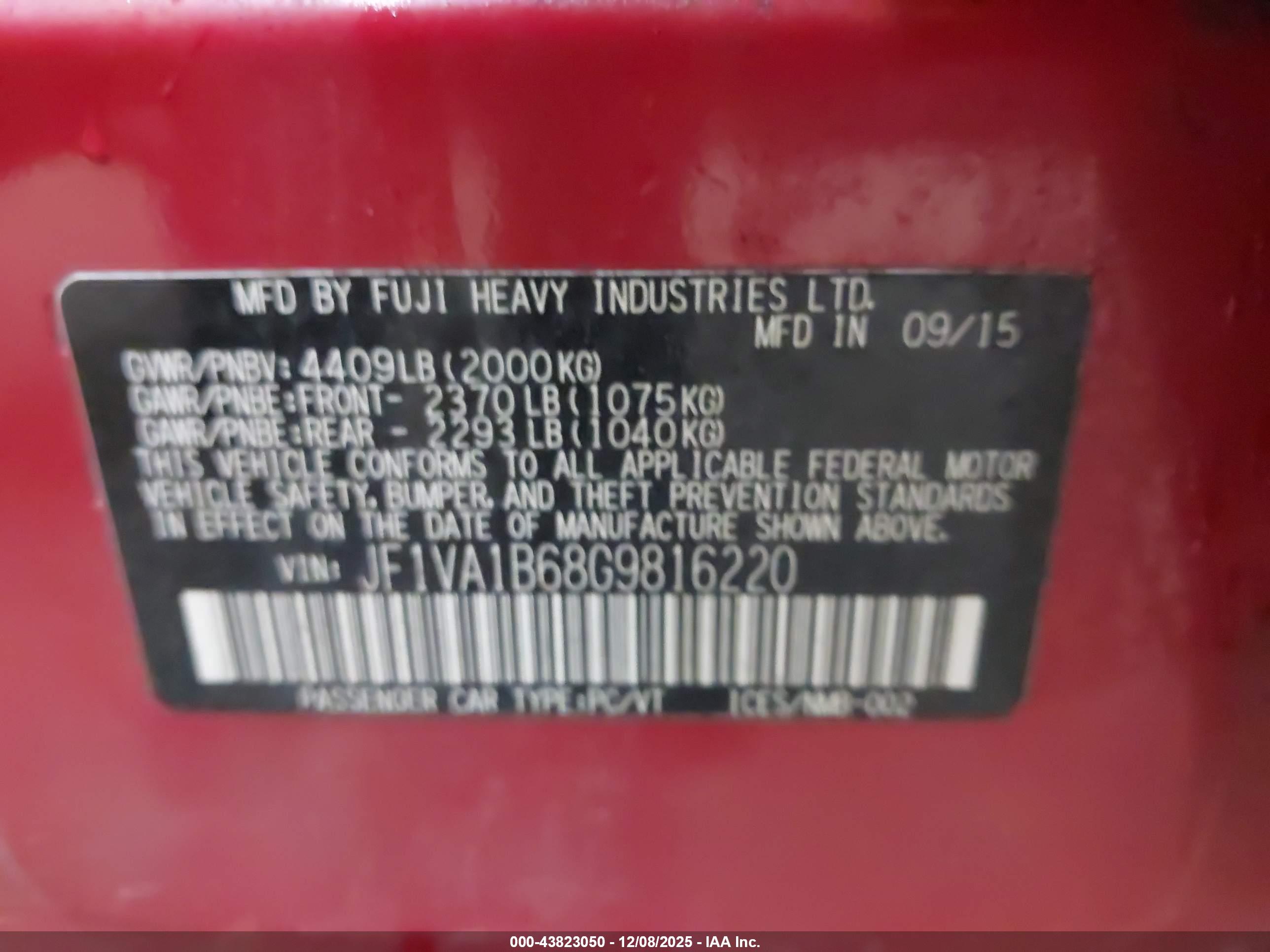 SUBARU WRX image 9