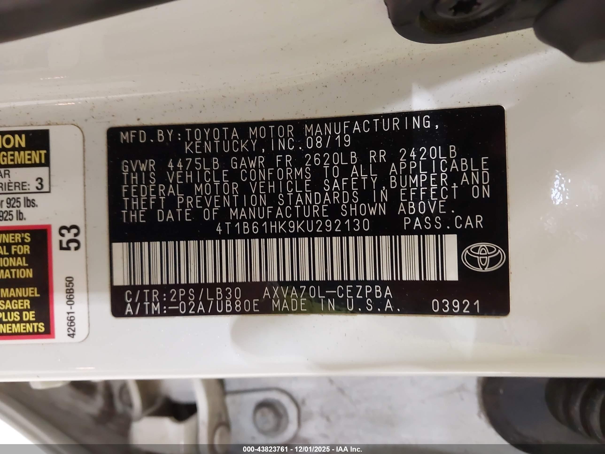 TOYOTA CAMRY image 9