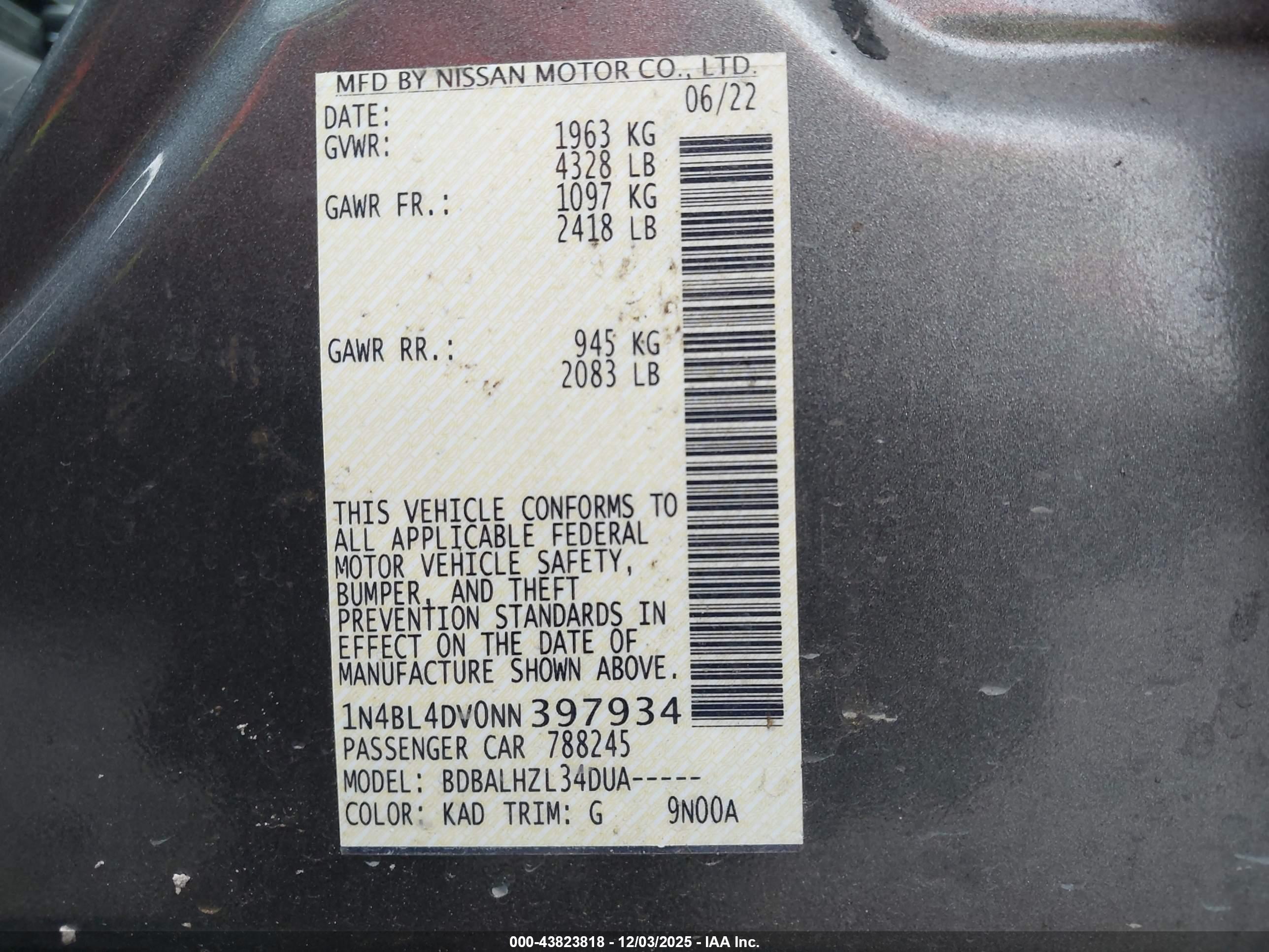 NISSAN ALTIMA image 9