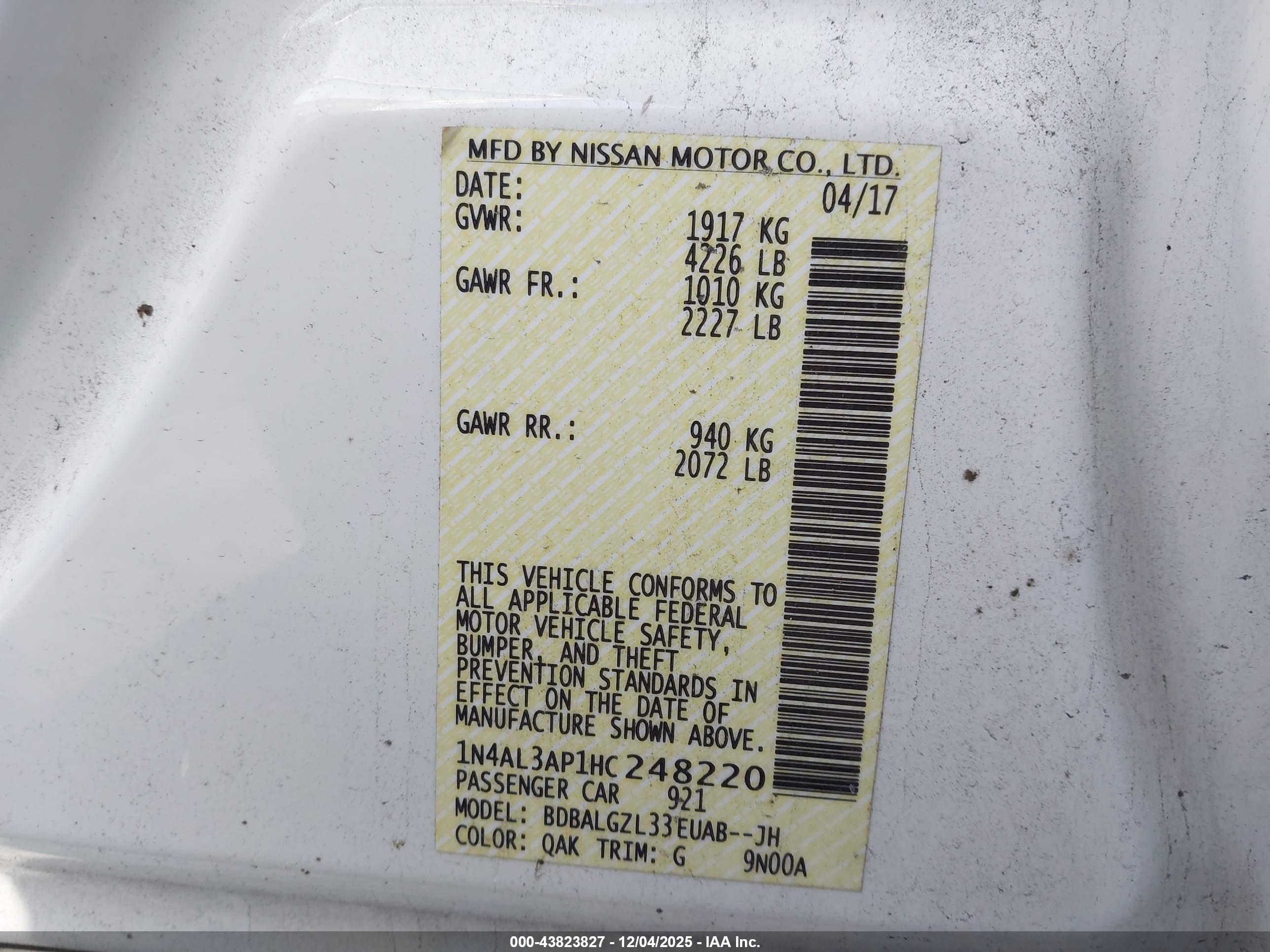 NISSAN ALTIMA image 9