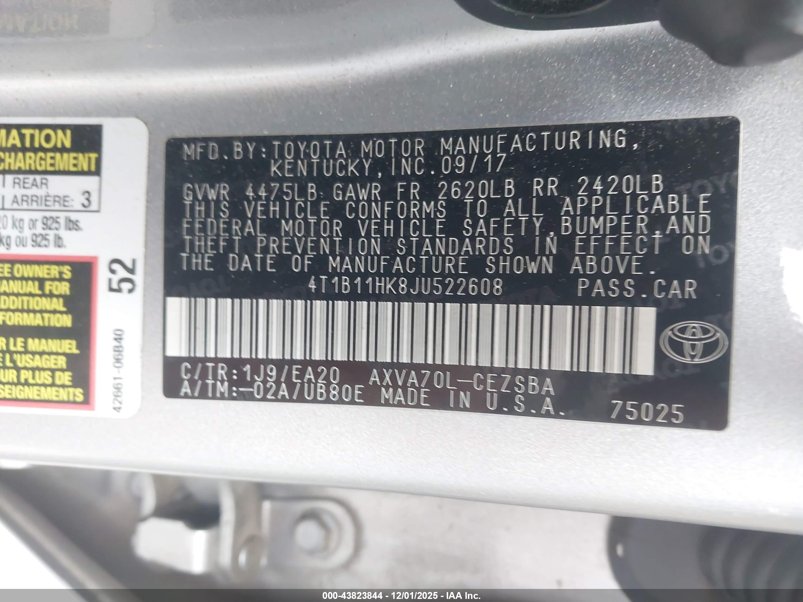 TOYOTA CAMRY image 9