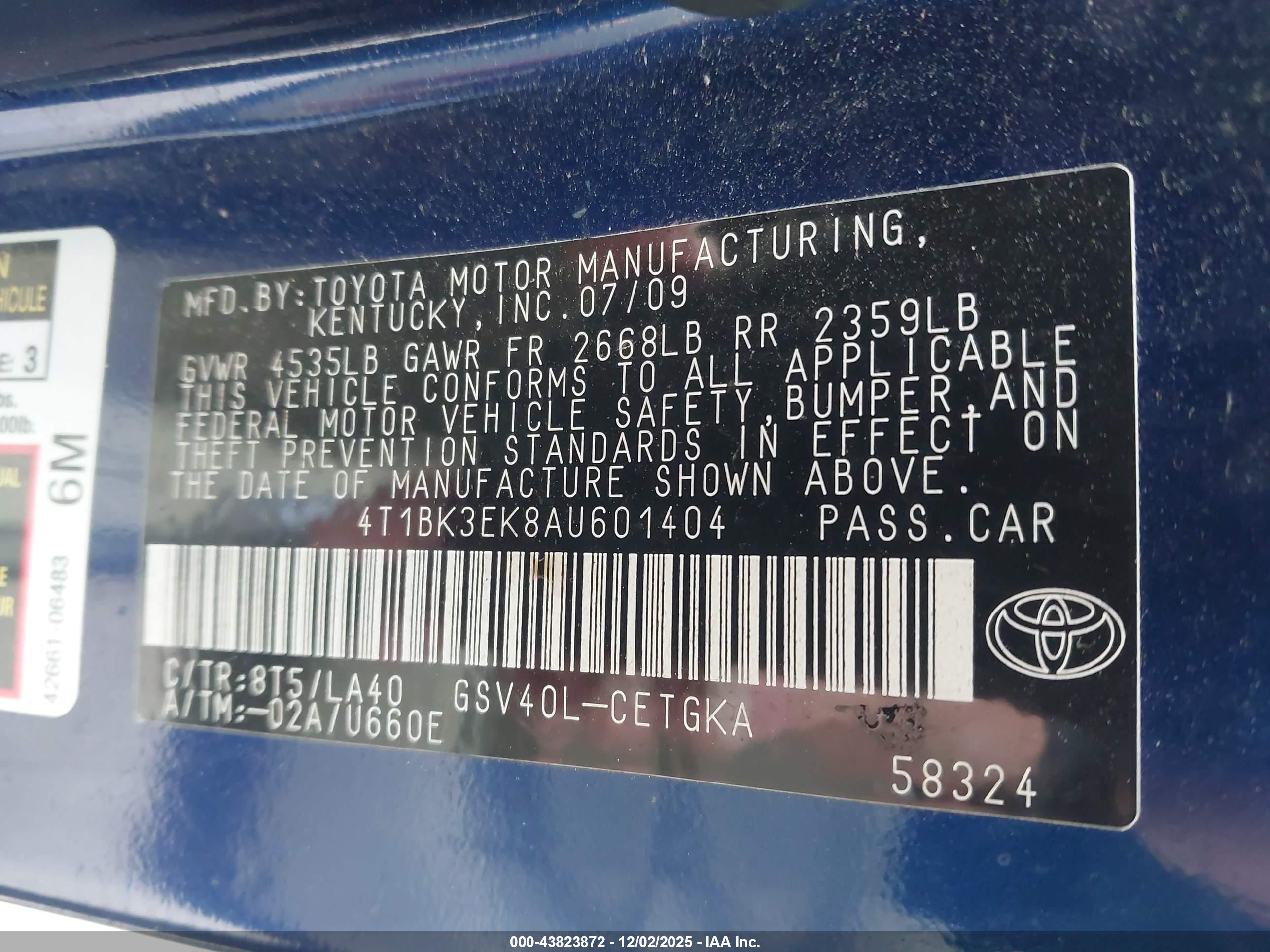 TOYOTA CAMRY image 9