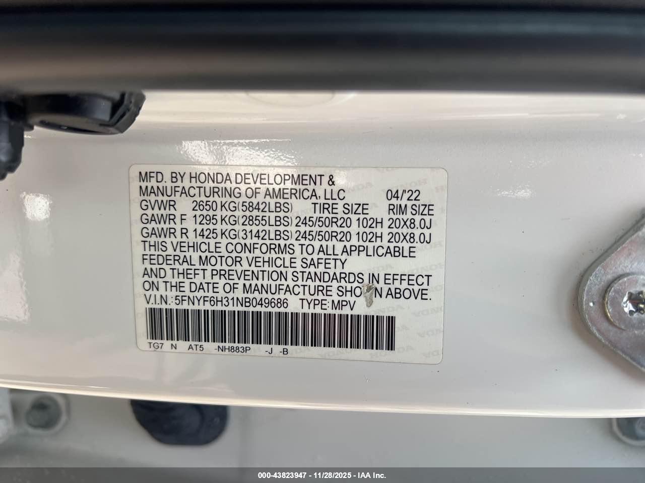 HONDA PILOT image 9
