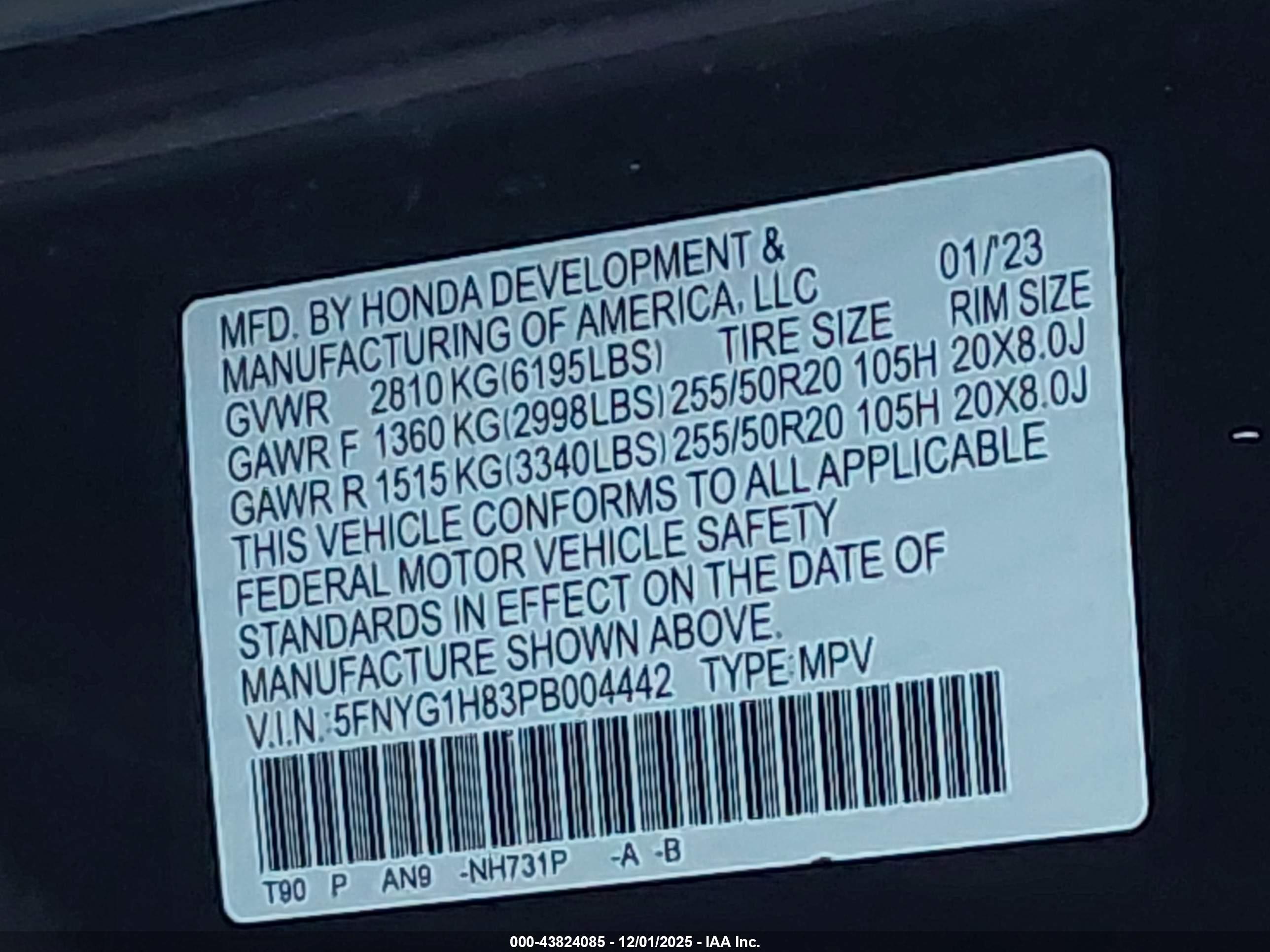 HONDA PILOT image 9