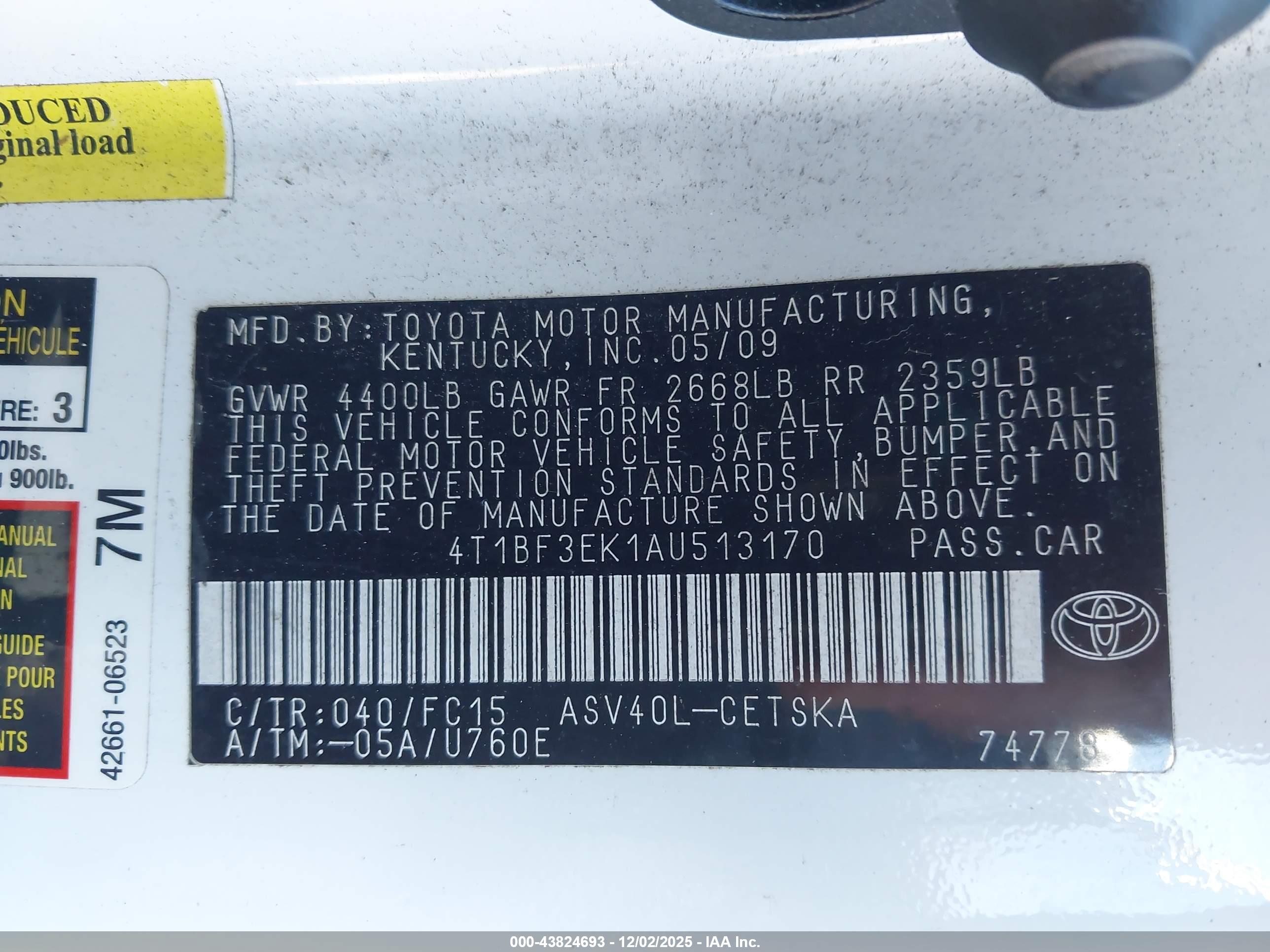 TOYOTA CAMRY image 9