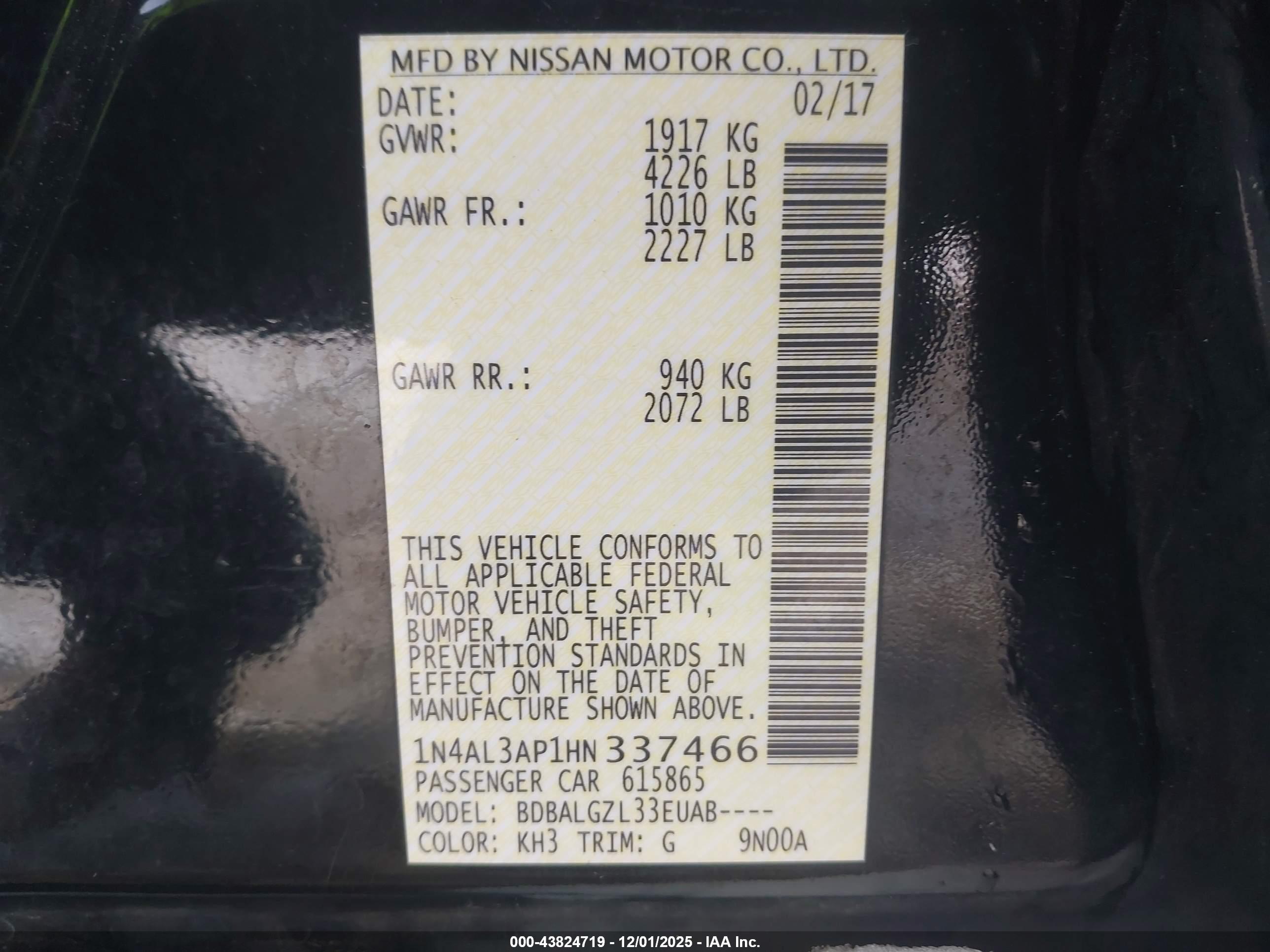 NISSAN ALTIMA image 9