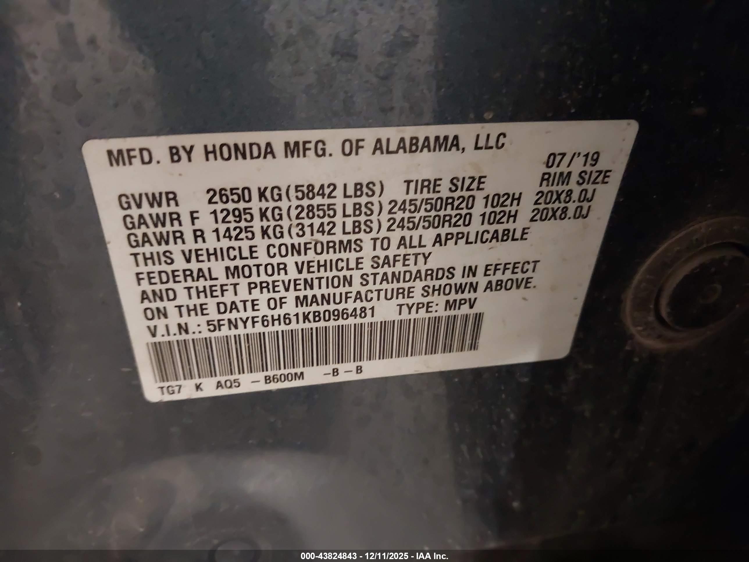HONDA PILOT image 9