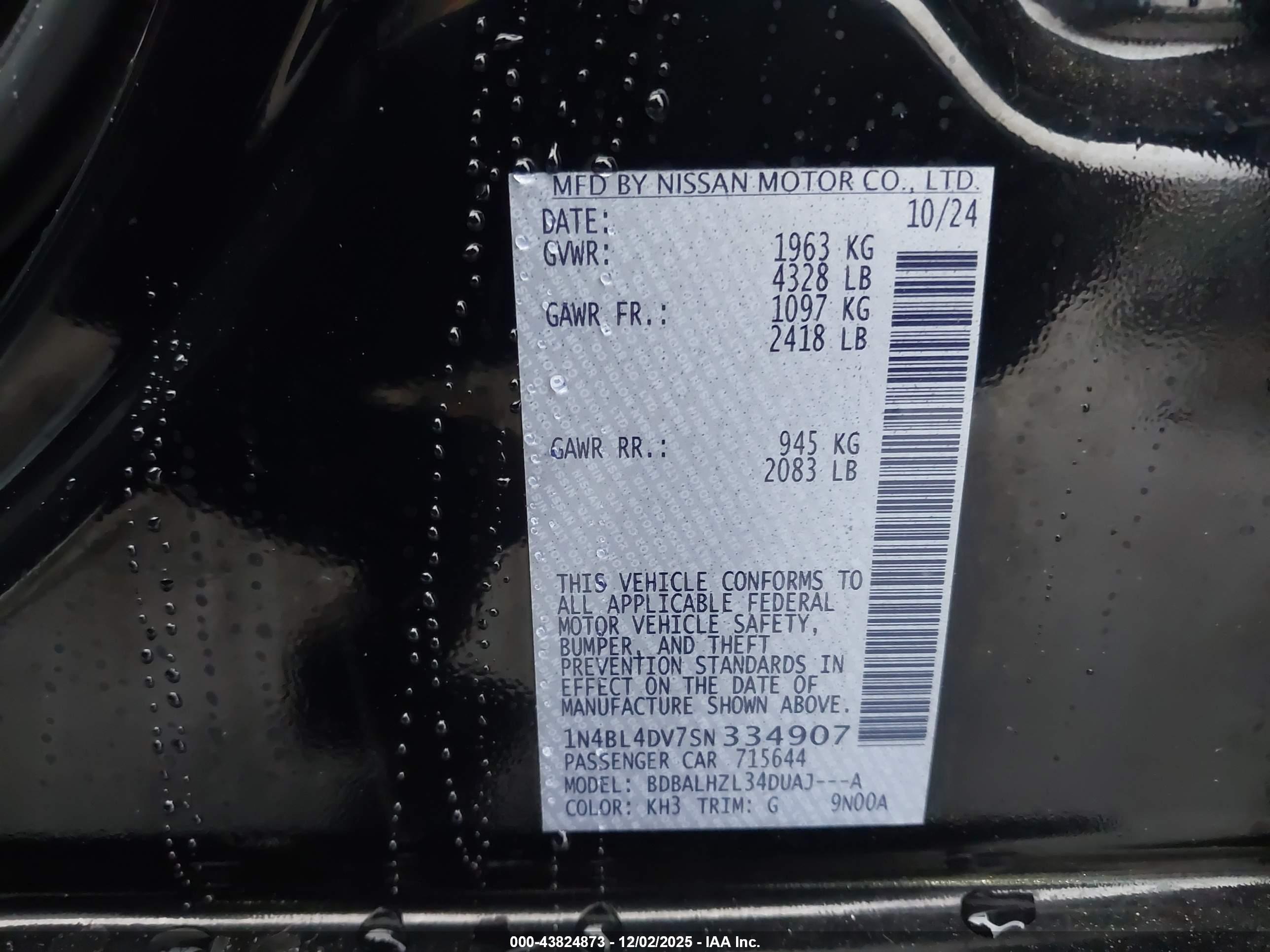 NISSAN ALTIMA image 9