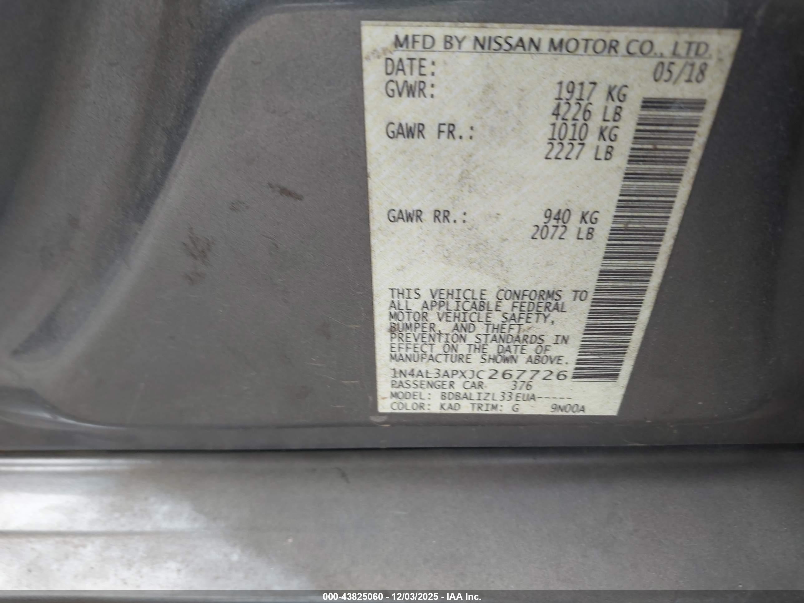 NISSAN ALTIMA image 9