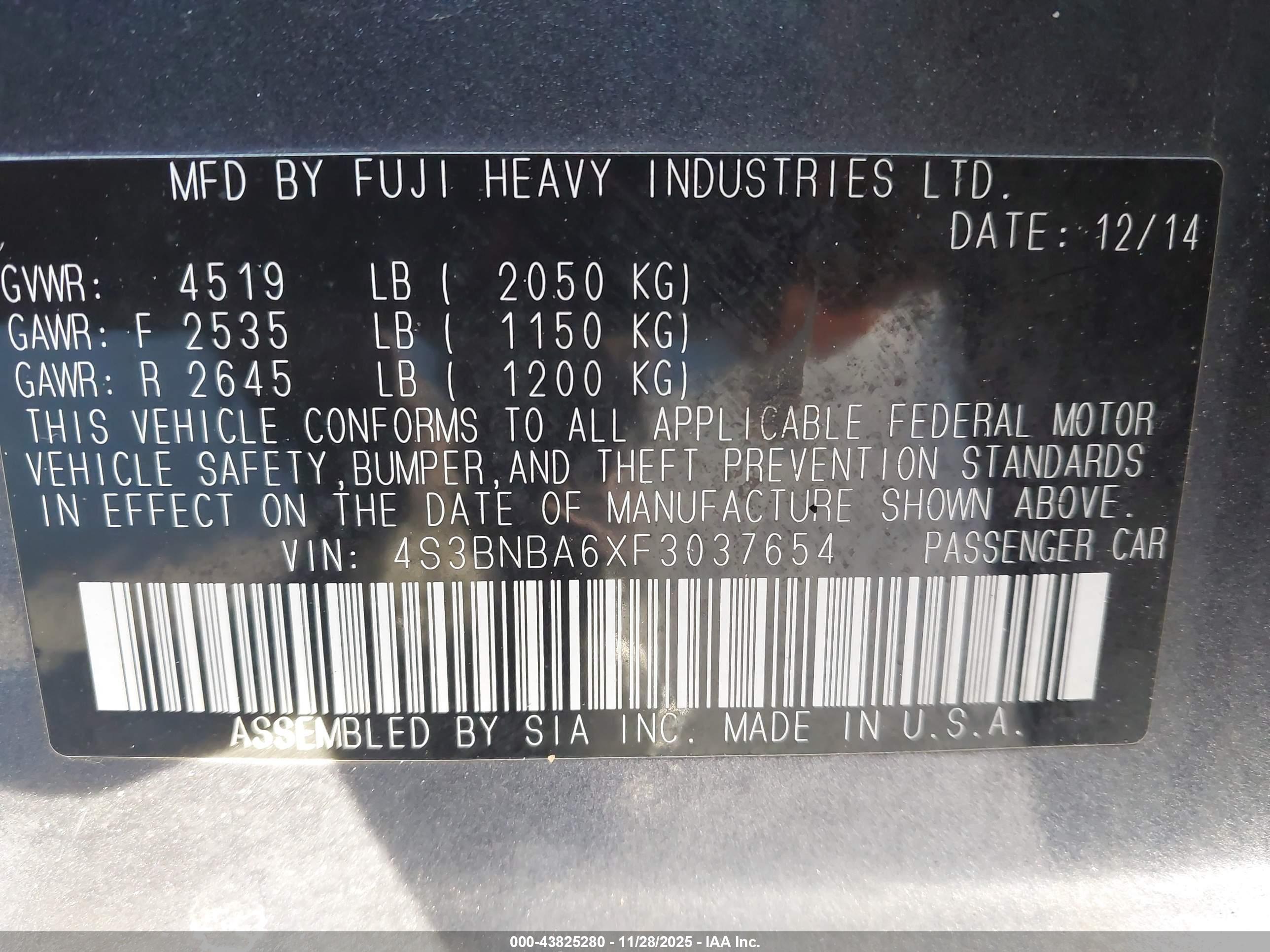 SUBARU LEGACY image 9